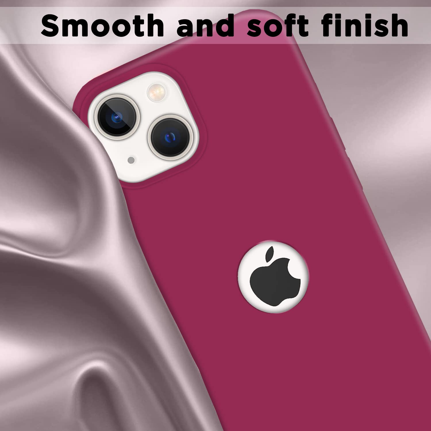 Pikkme iPhone 13 Mini Super Soft Silicone Back Cover (Rose Red)