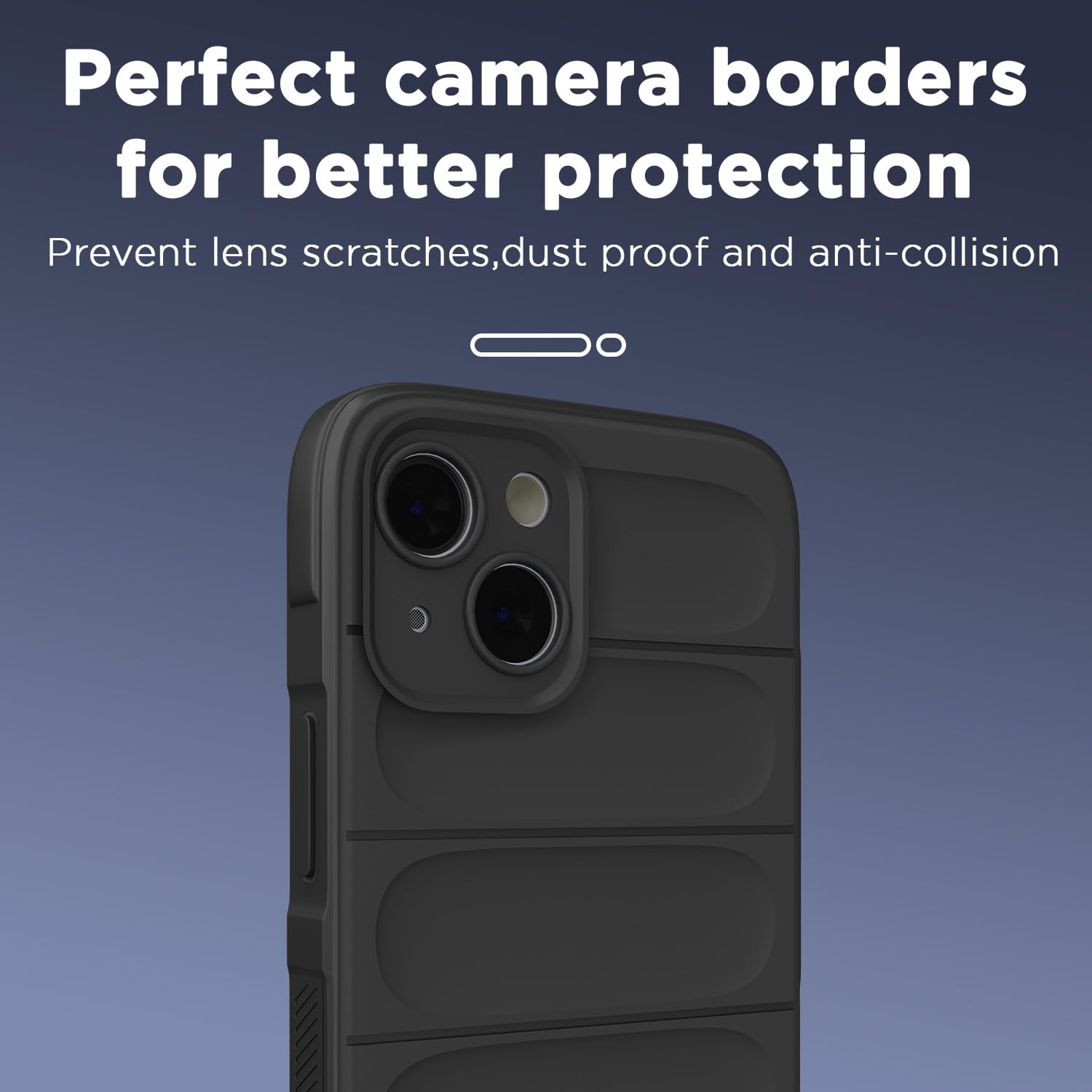 Pikkme iPhone 14 ZigZag Soft matte Liquid Silicone Back Cover (Black)