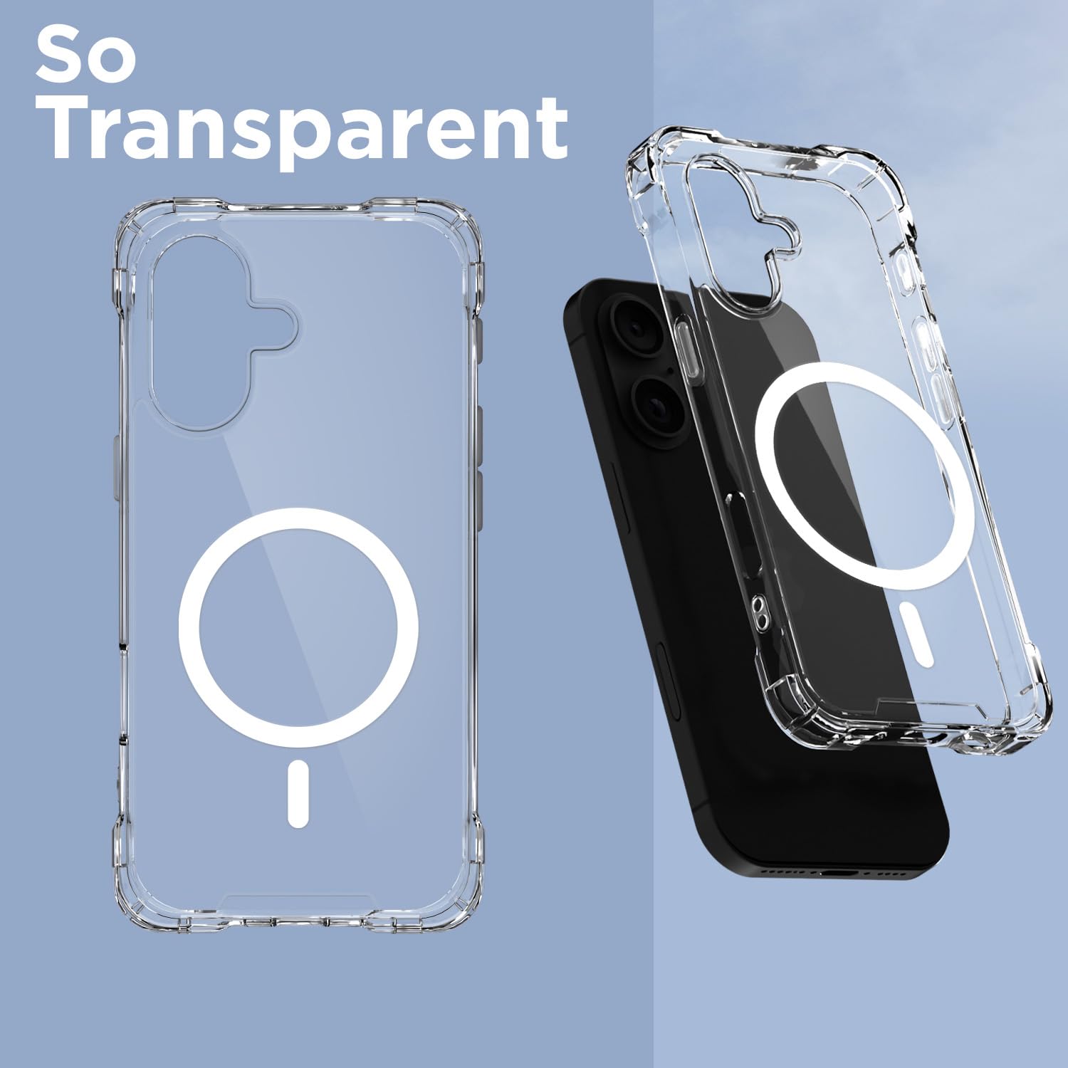 iPhone 16 Plus mobile cover in transparent mag-safe by Pikkme – photo 2