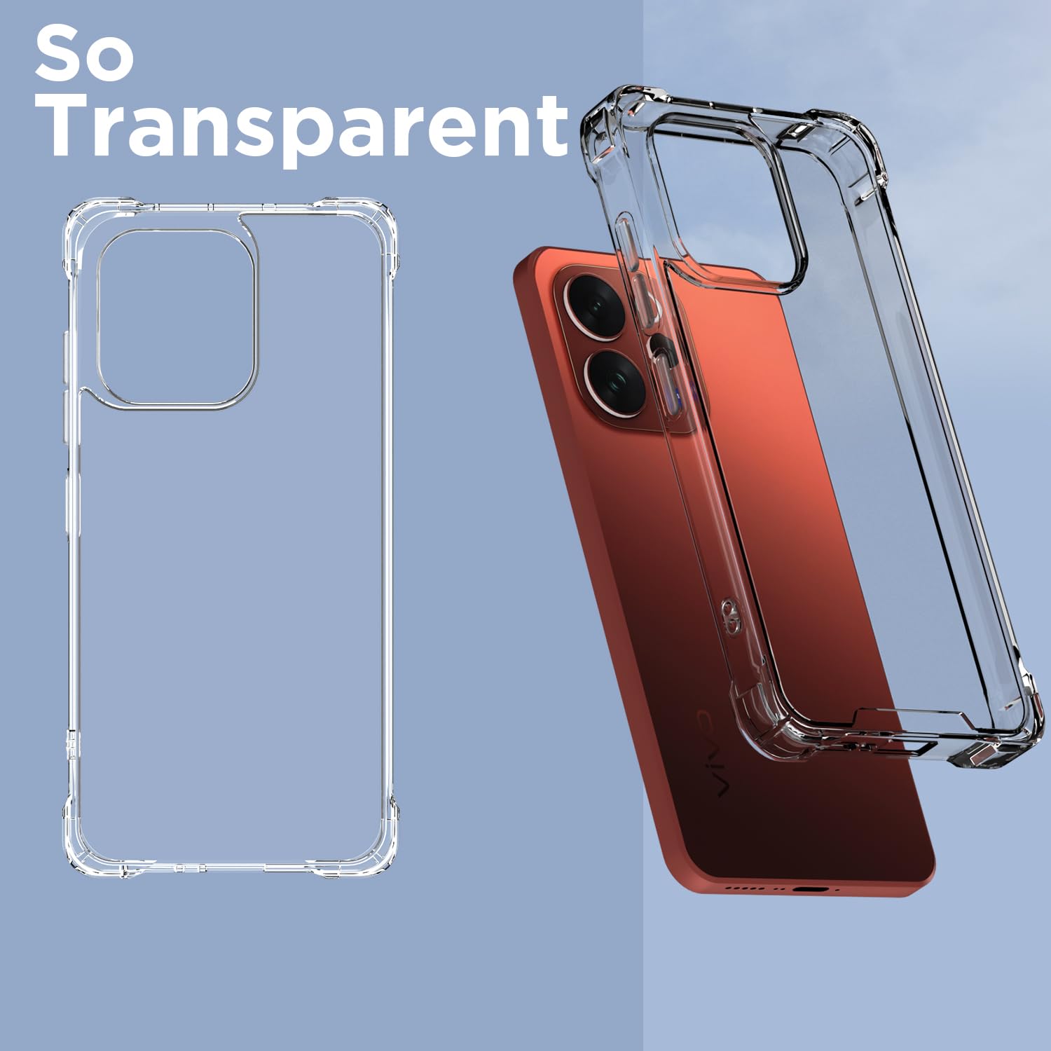 Transparent Clear back cover for Vivo V70/V70 – Pikkme – photo 2