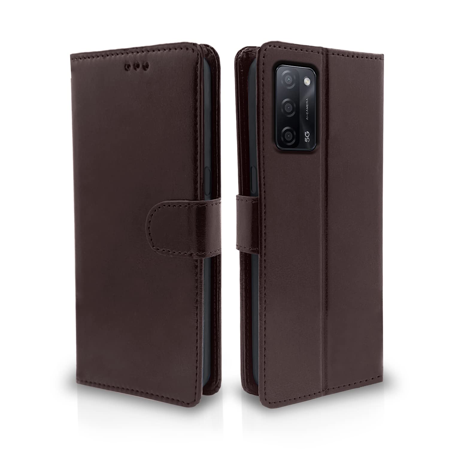 Pikkme coffee Wallet wallet flip cover for Oppo A53s 5G