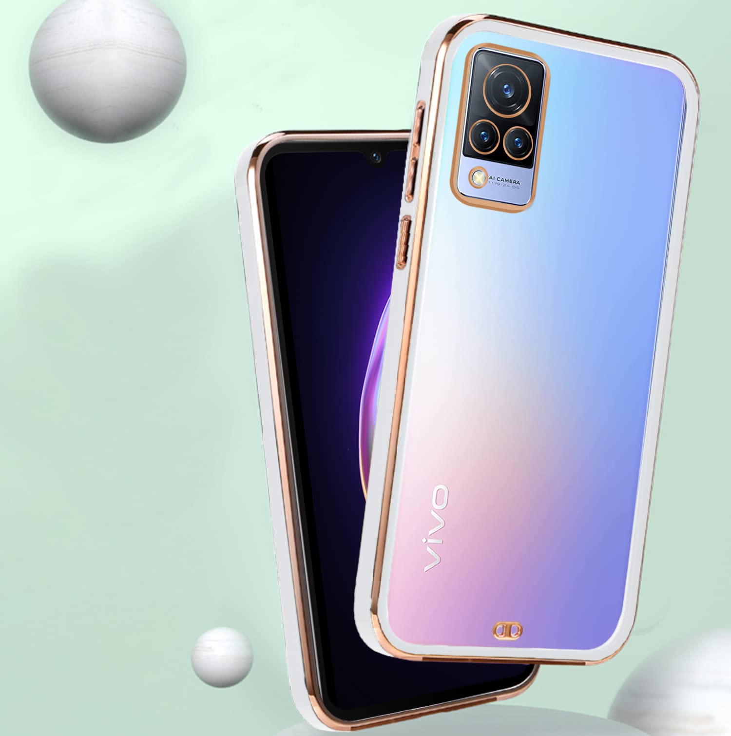 Pikkme white Chrome back cover for Vivo V21 5G – photo 4