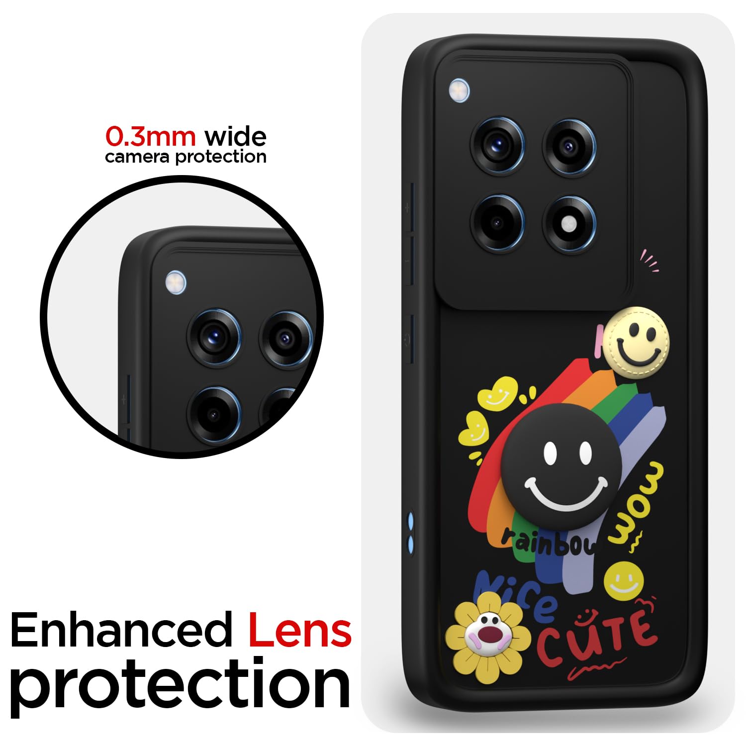 Pikkme black Soft Silicone phone cover for OnePlus 12R 5G – photo 5