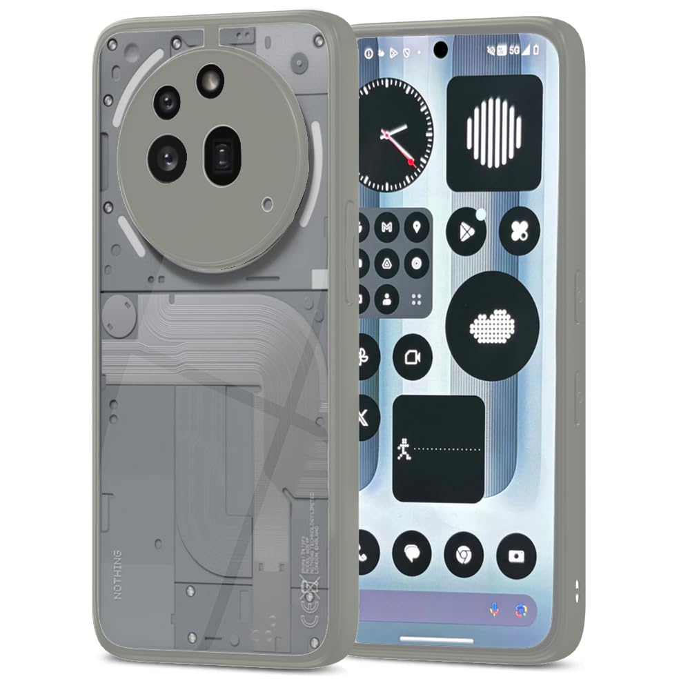 Pikkme Nothing Phone 3a Pro 5G Eagle 2 Shockproof Sleek Hybrid Armor Back Cover (Grey)