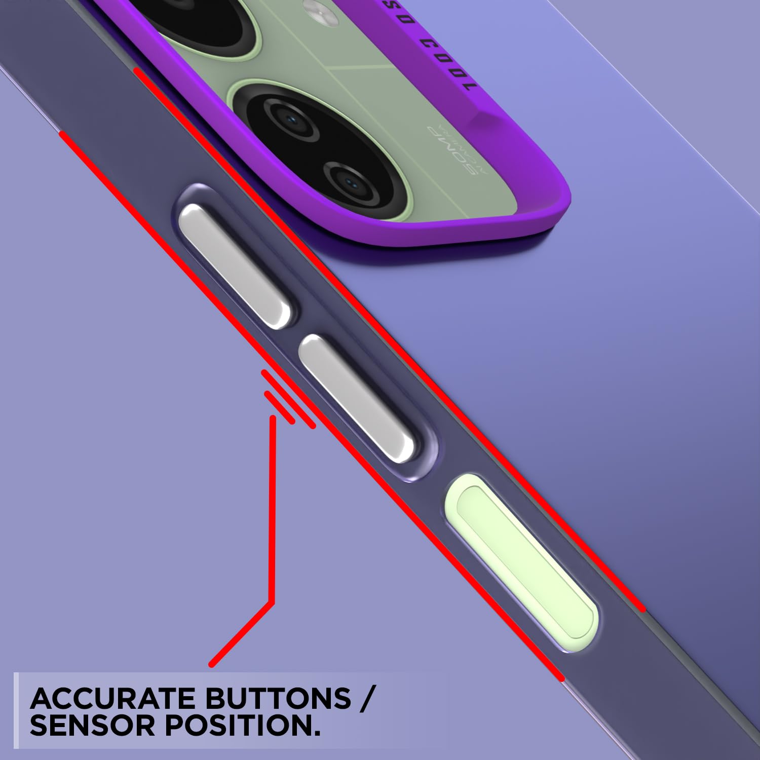 Pikkme Redmi 13C 5G So Cool Matte Finish Back Cover (Purple)