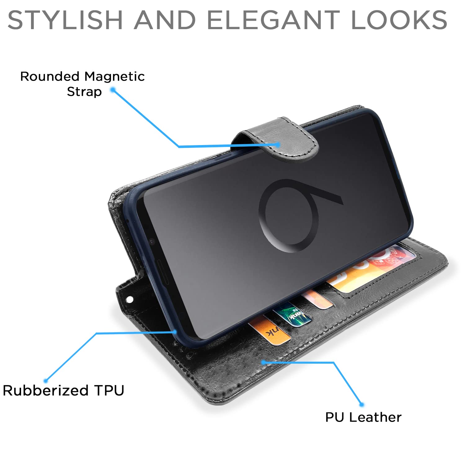 Pikkme black mobile flip cover for Samsung S9 – photo 5