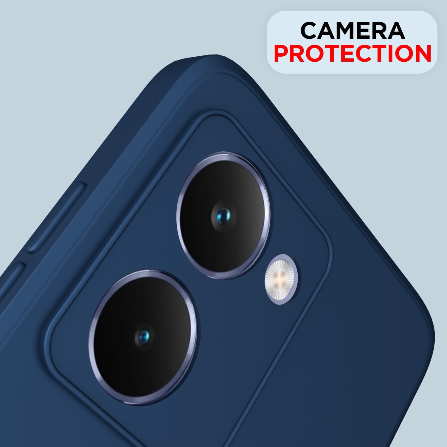 Pikkme Realme P3 Ultra 5G Soft Matte Silicone Shockproof Case (Blue)