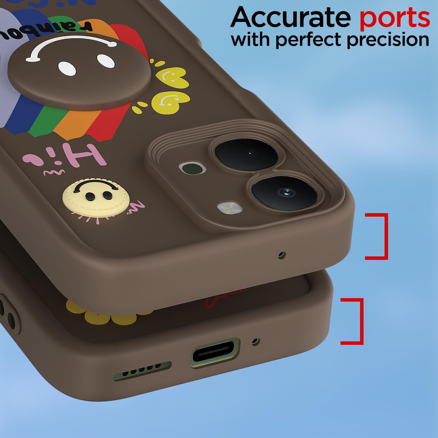 Pikkme Vivo T5x/Y51 Pro/iQOO Z11x 5G Soft Silicone brown mobile cover – photo 4
