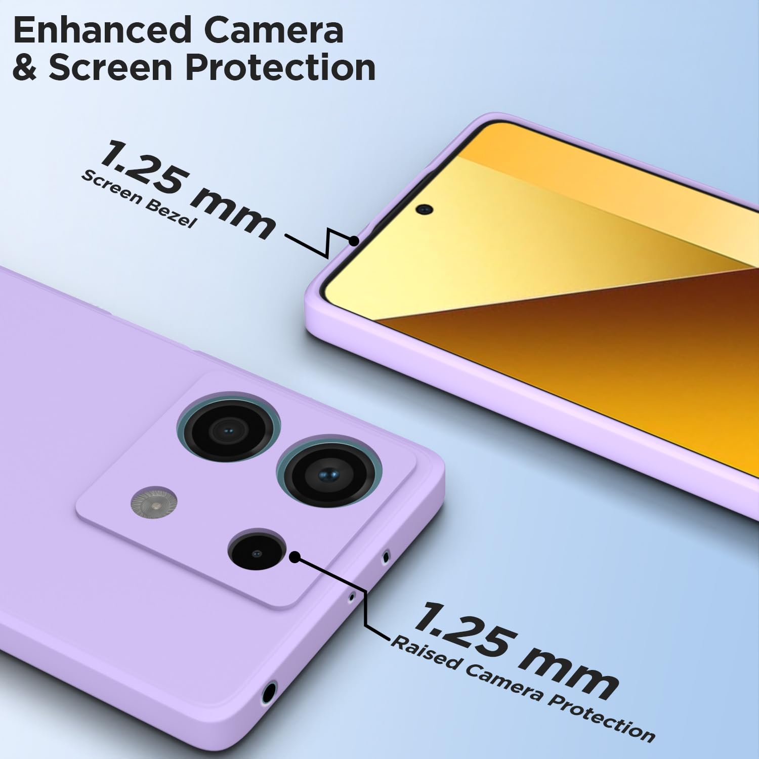Pikkme Redmi Note 13 5G Liquid Silicone Back Cover | Purple