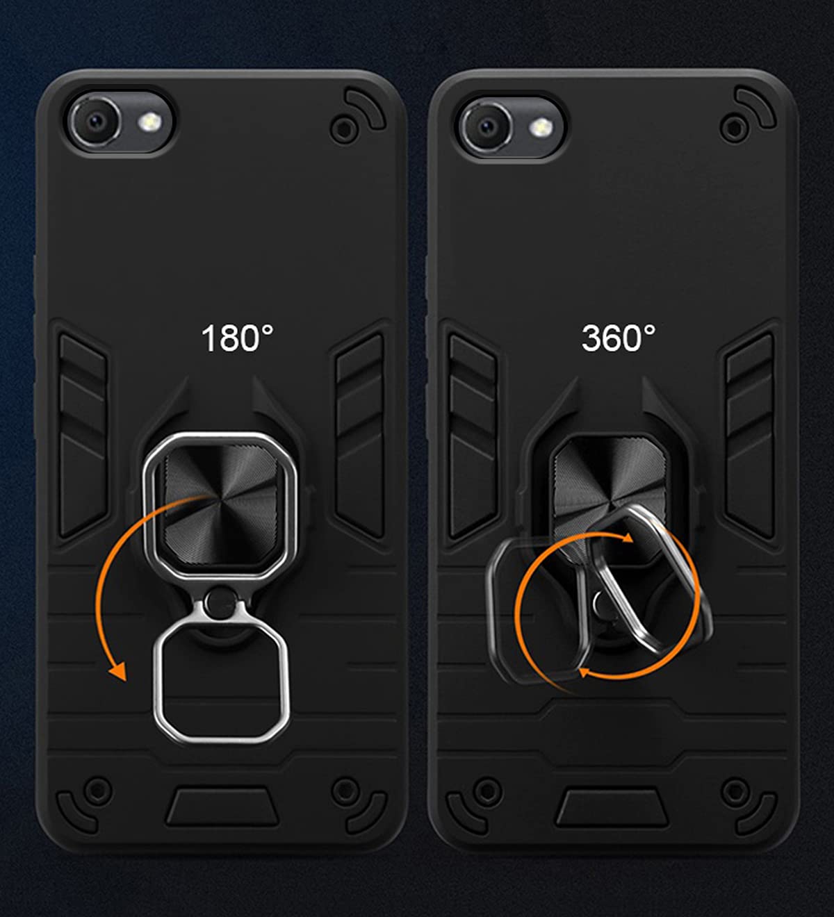 Pikkme black mobile back cover for Vivo V5, Vivo V5s, Vivo Y66, Vivo Y67 – photo 3