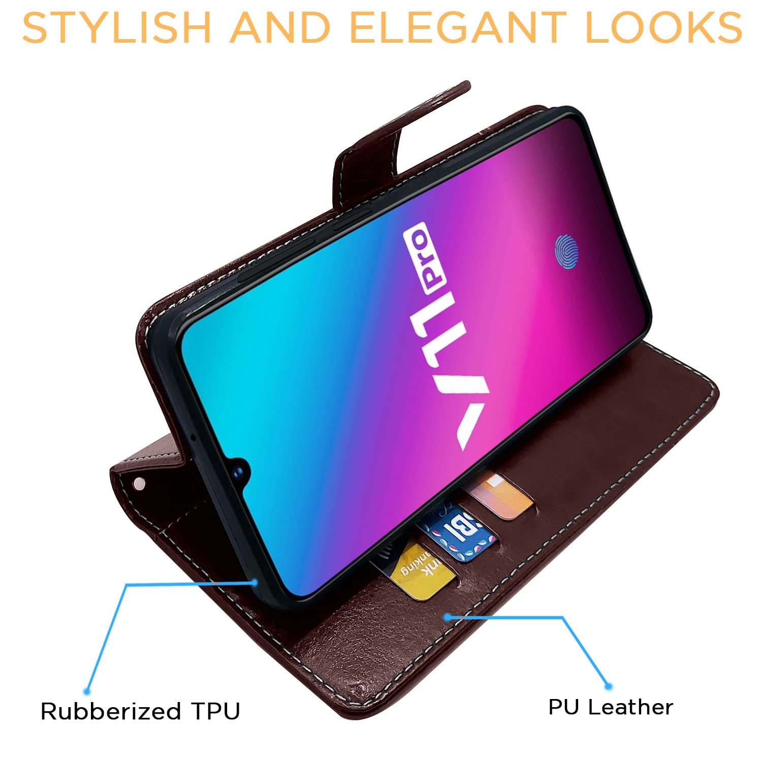 Pikkme coffee & brown flip case for Vivo V11 Pro – photo 5