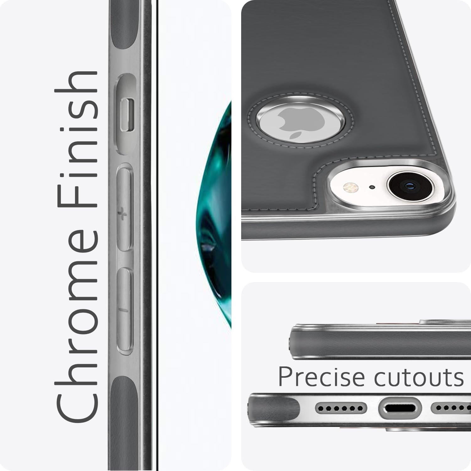 Chrome grey phone cover for iPhone 7/8 – Pikkme – photo 5