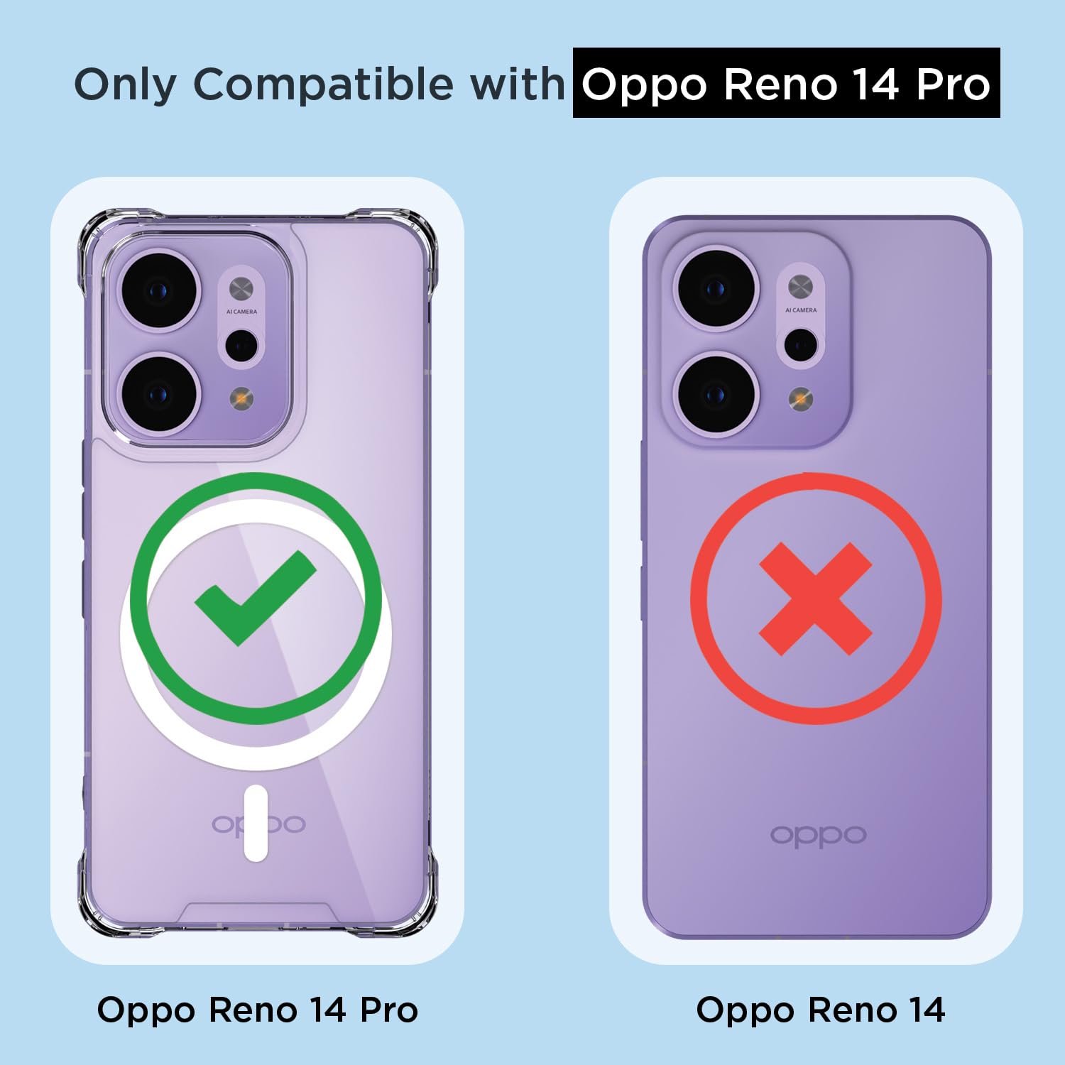 Transparent mag-safe mobile cover for Oppo Reno 14 Pro 5G – Pikkme – photo 4