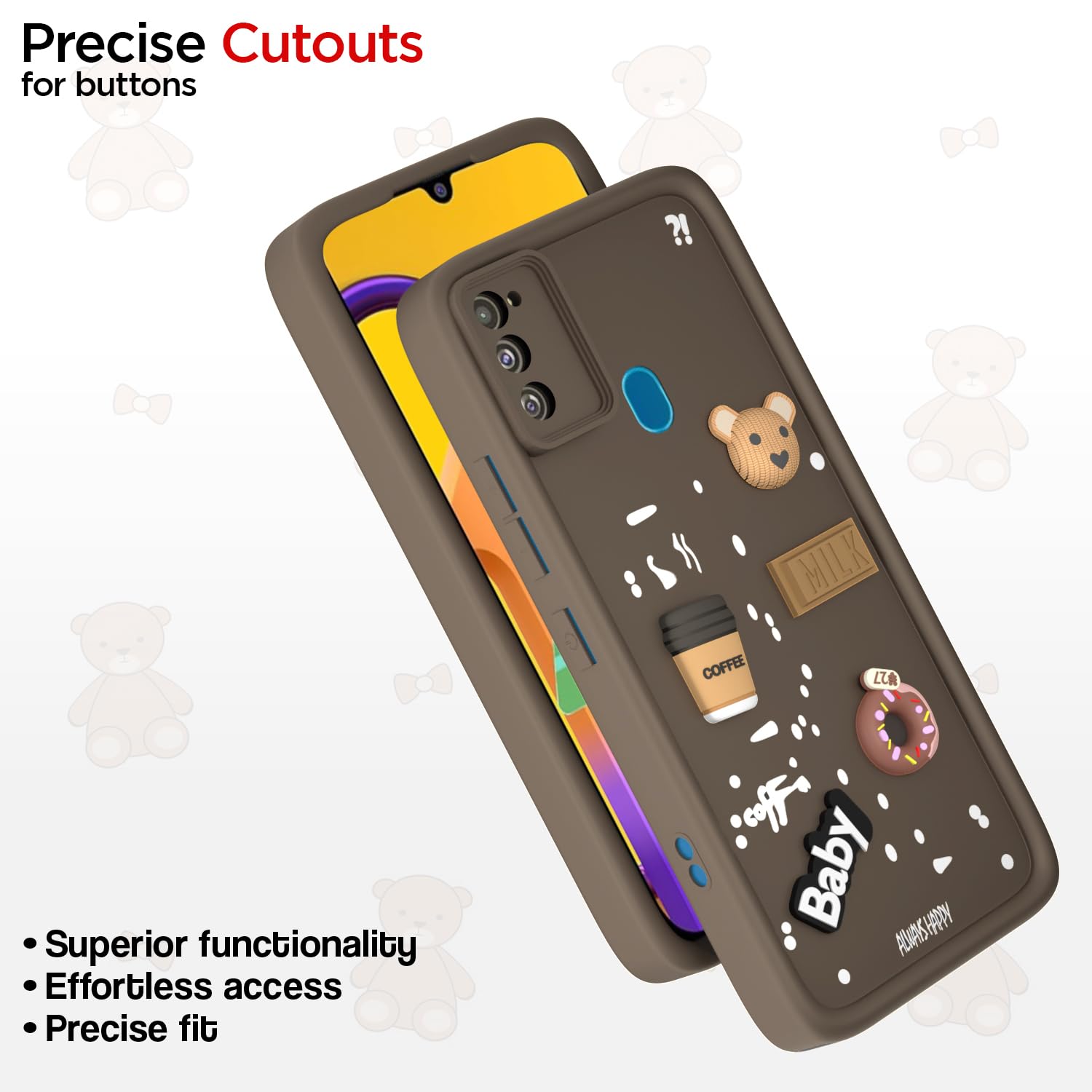 Pikkme Samsung M21/M30s/M21 2021 brown mobile cover – photo 6