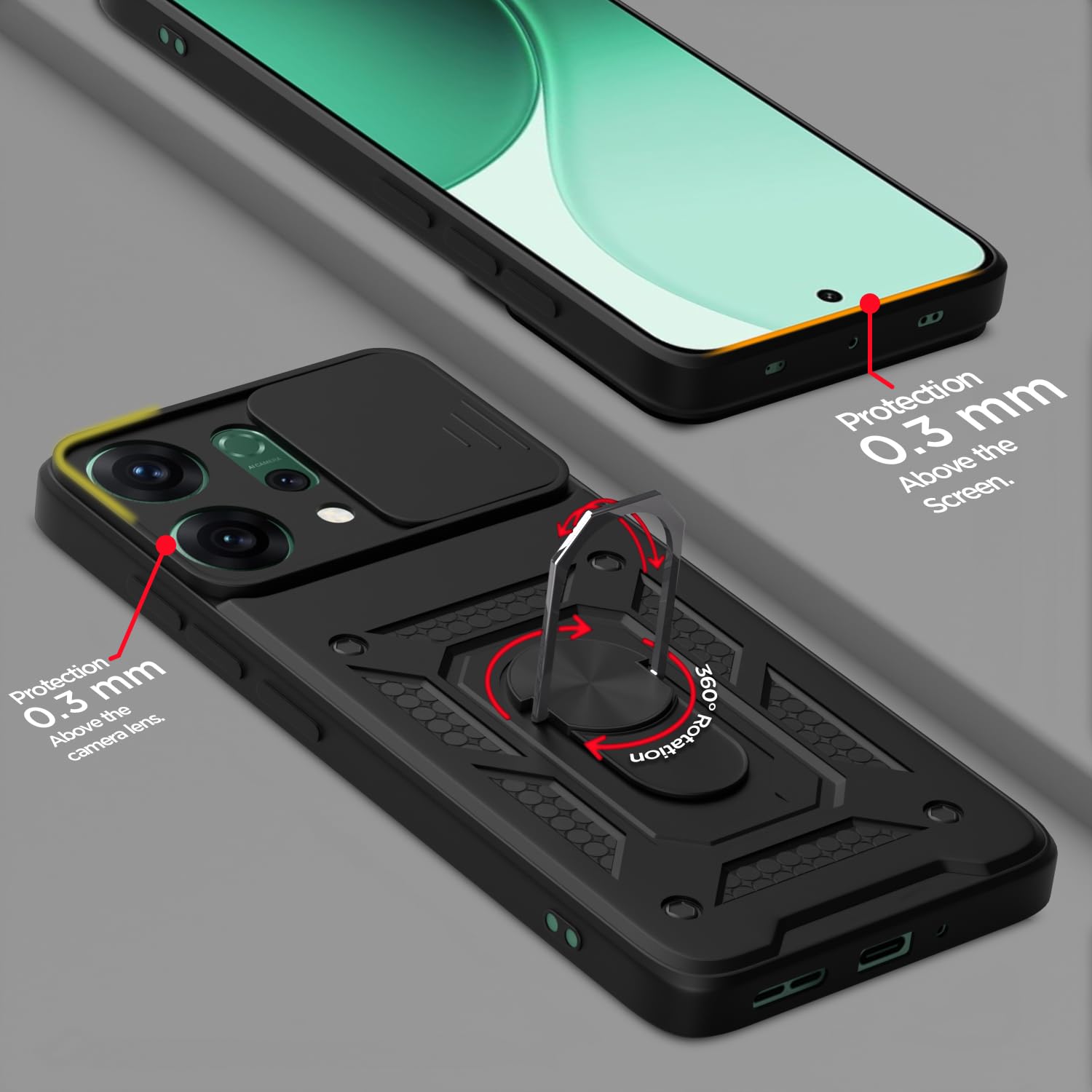 Pikkme Oppo Reno 14 Pro 5G black phone cover – photo 4