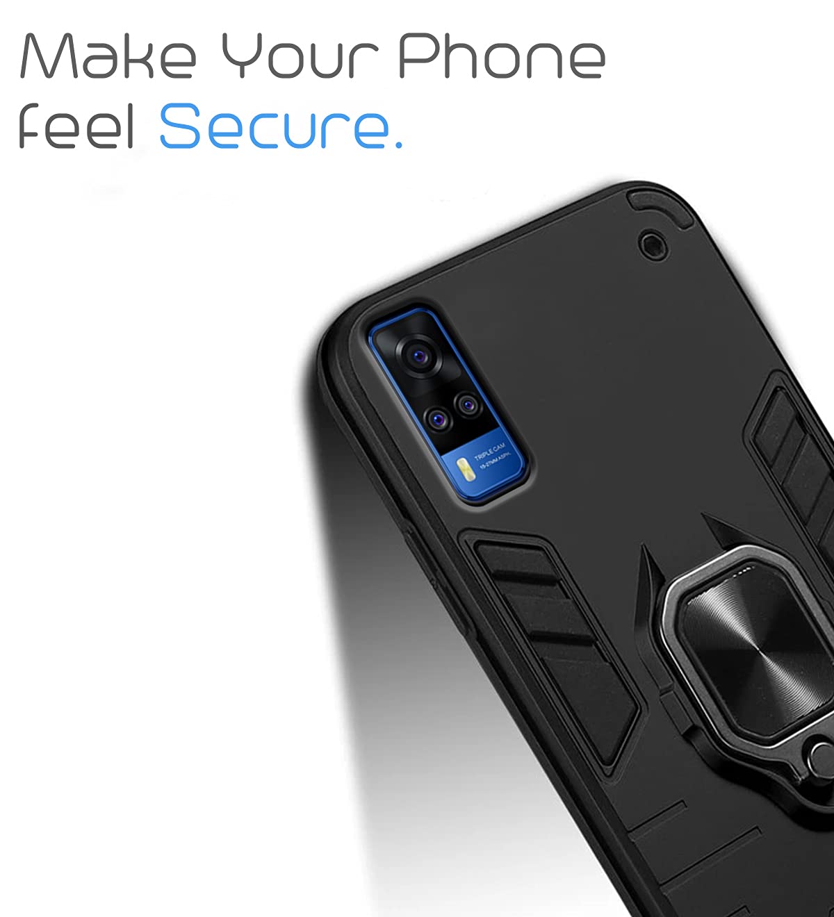 Vivo Y51 mobile cover in black by Pikkme – photo 6