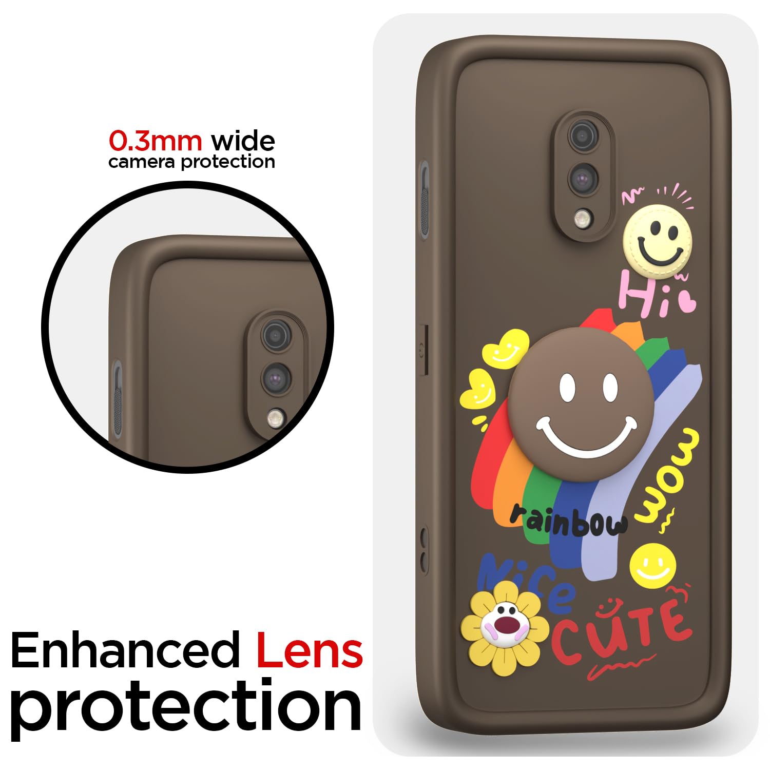 OnePlus 6T/7 mobile back cover in brown by Pikkme – photo 5