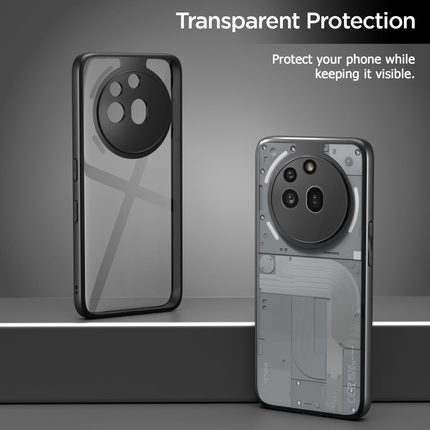 Pikkme Nothing Phone 3a Pro 5G Eagle 2 Back Cover (Black)
