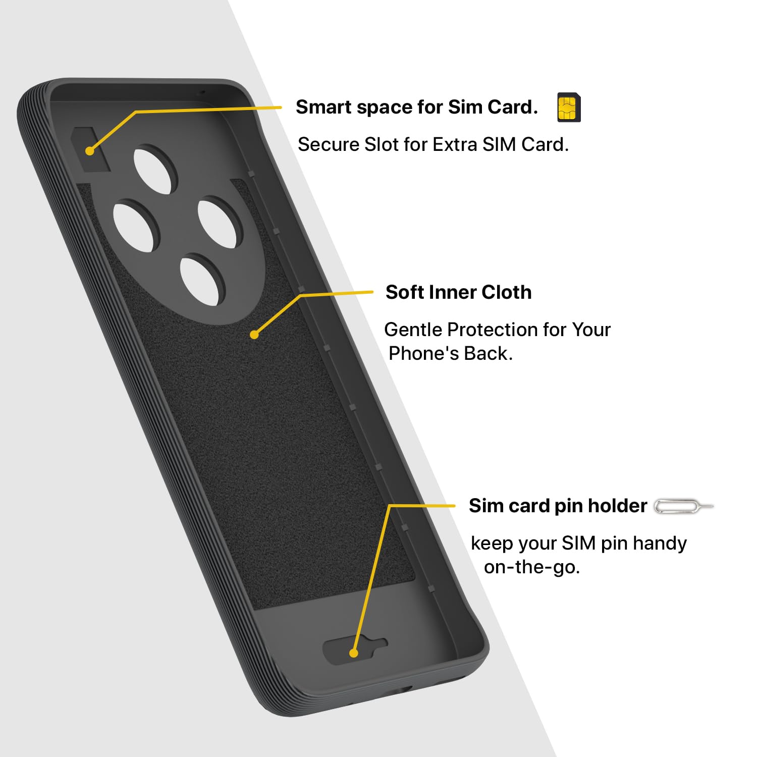 Pikkme Oppo F27 Pro Plus 5G Gencase Back Cover (Grey)
