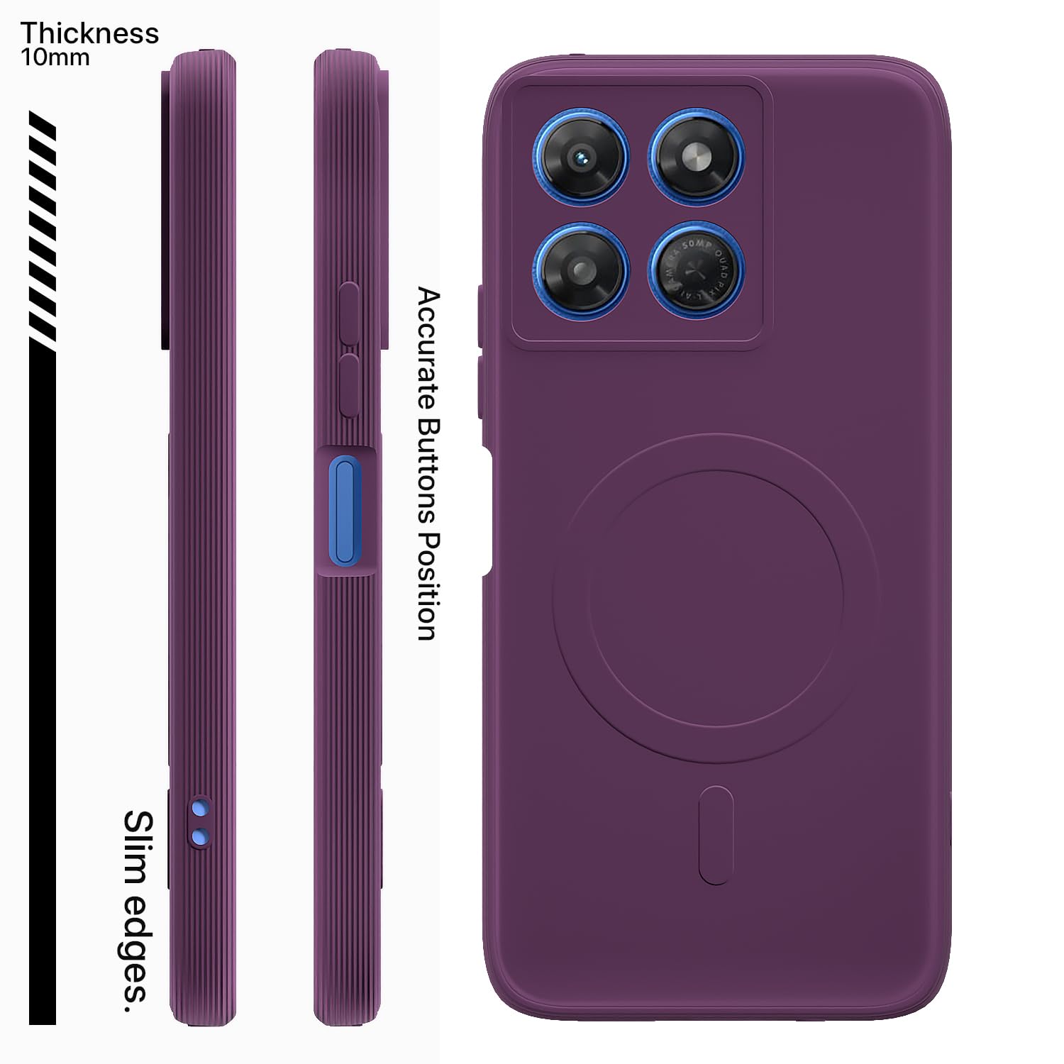 Moto G37 5G MagSafe mobile back cover in purple by Pikkme – photo 3