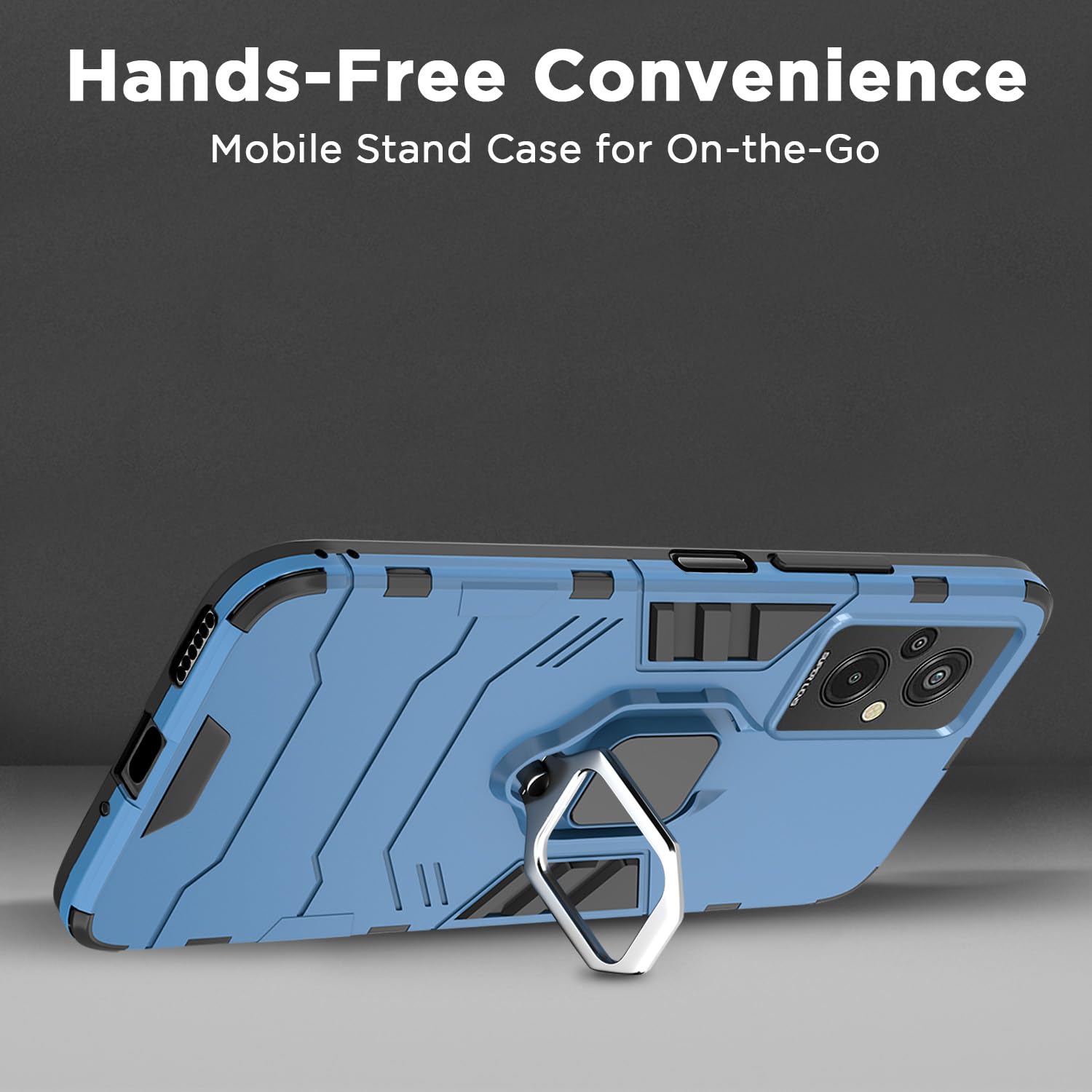 Pikkme Redmi 11 Prime 4G D5 Tough Armor Back Cover | Blue