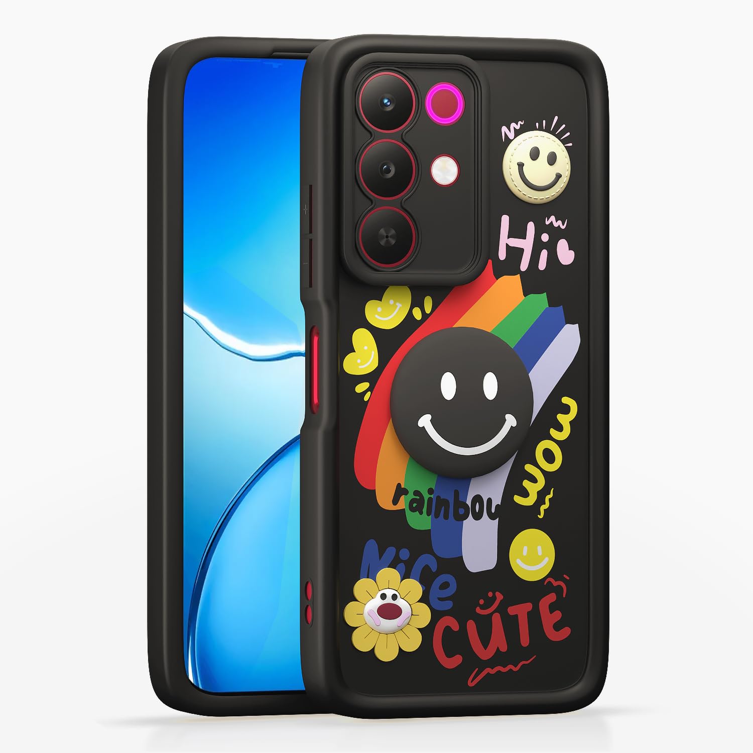 Pikkme Realme Narzo 90X/C85/15X 5G black back cover
