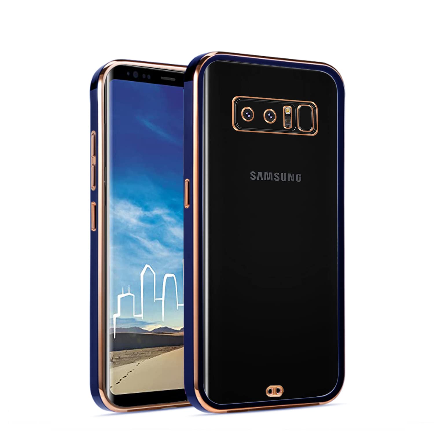 Pikkme Samsung Note 8 Chrome blue mobile cover