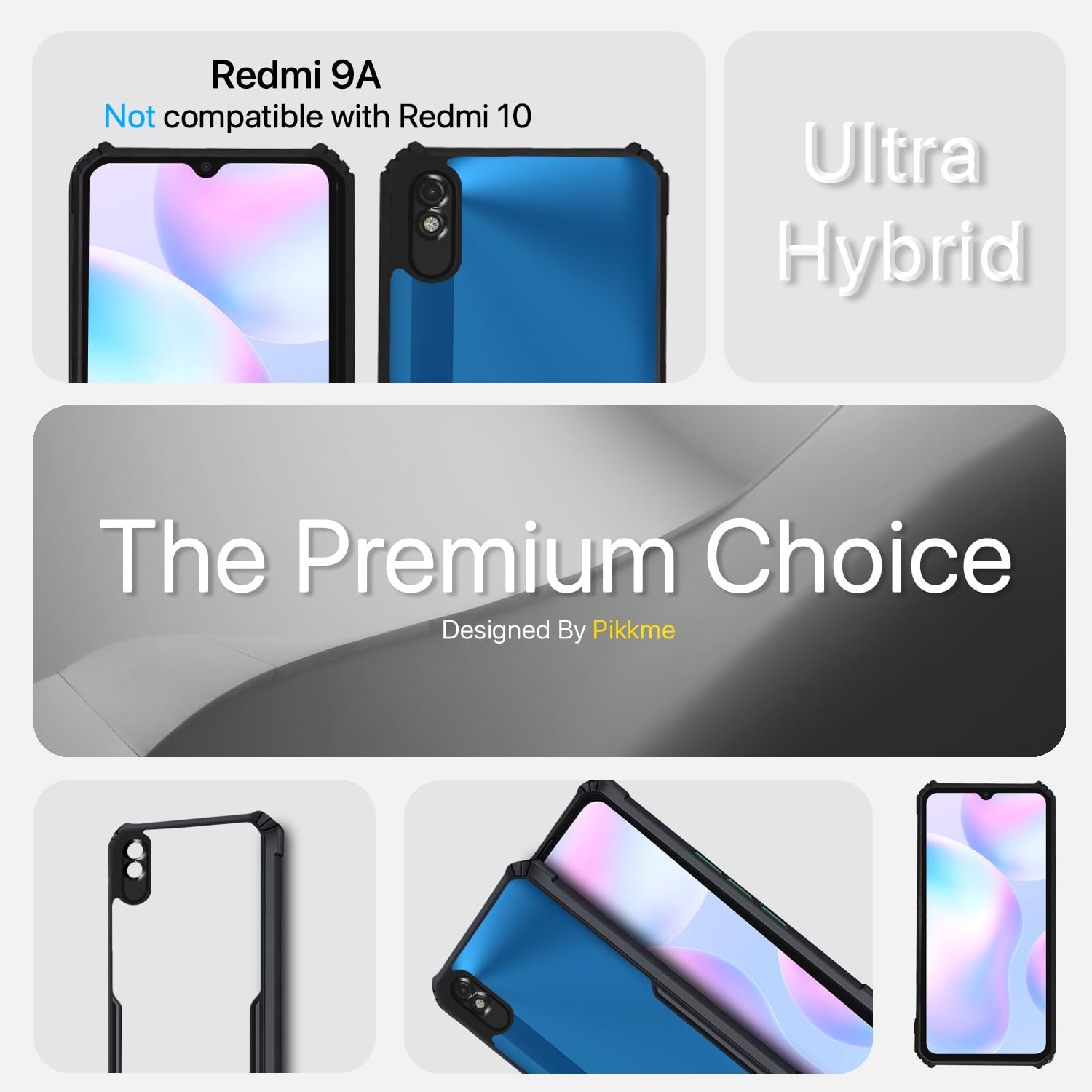 Pikkme Redmi 9A/9i/9A Sport black mobile back cover – photo 2
