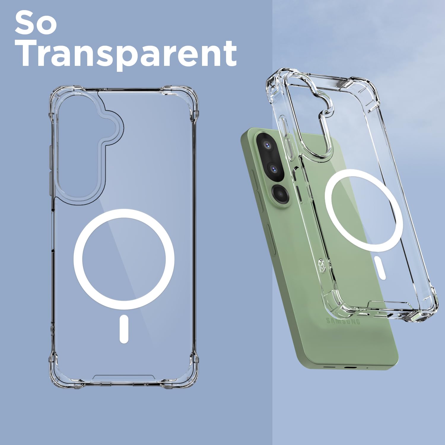 Samsung M36 5G back cover in transparent mag-safe by Pikkme – photo 2