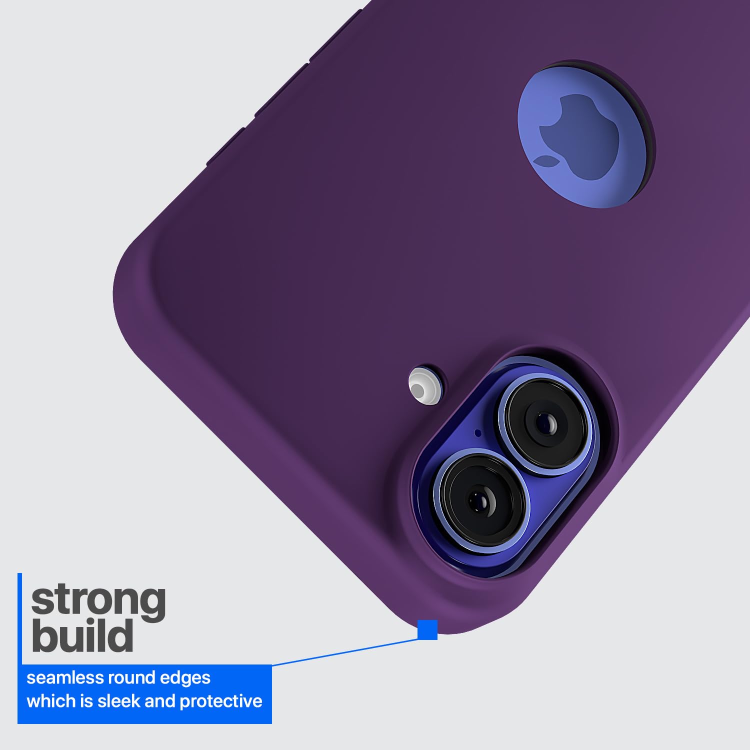 Pikkme iPhone 16 Plus Super Soft Silicone Back Cover (Grape)