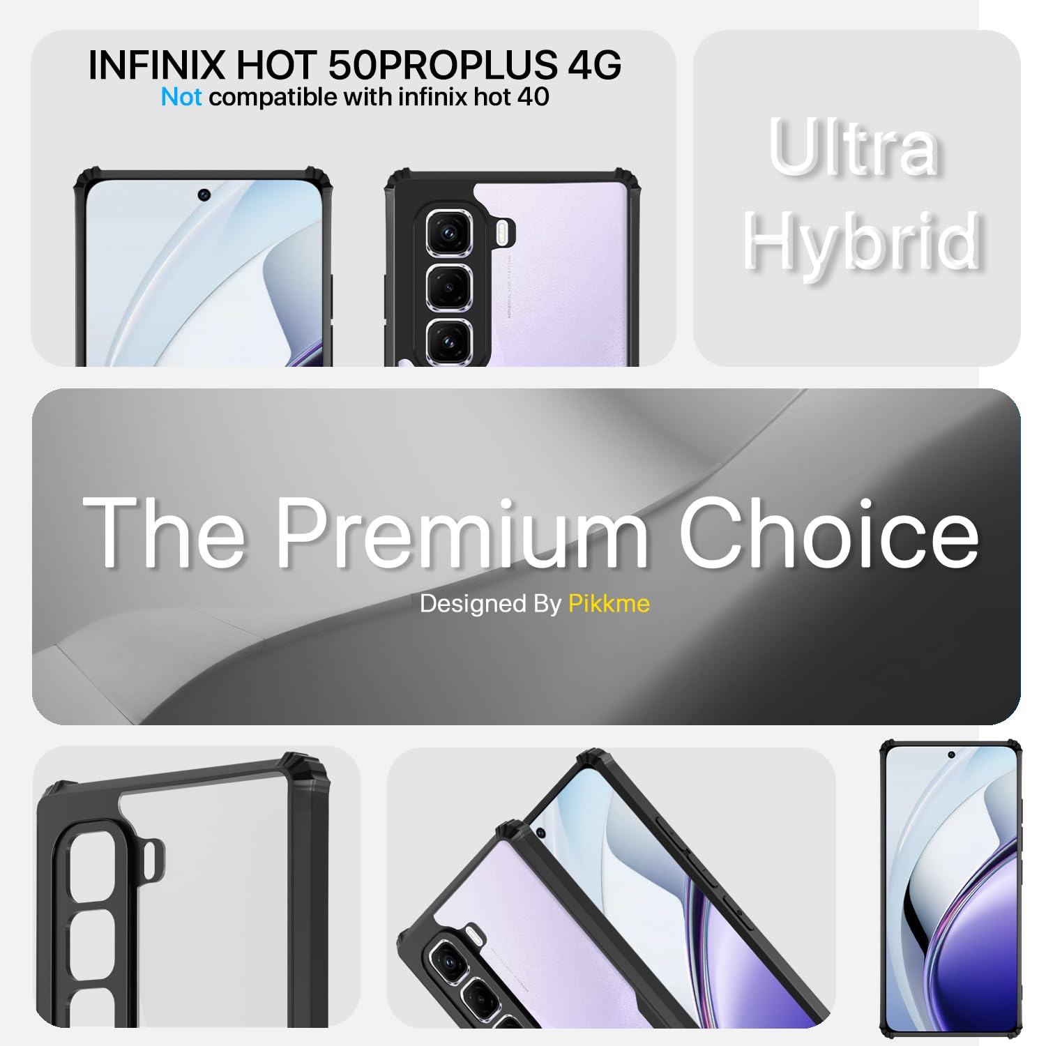 Pikkme black mobile cover for Infinix Hot 50 Pro Plus – photo 2