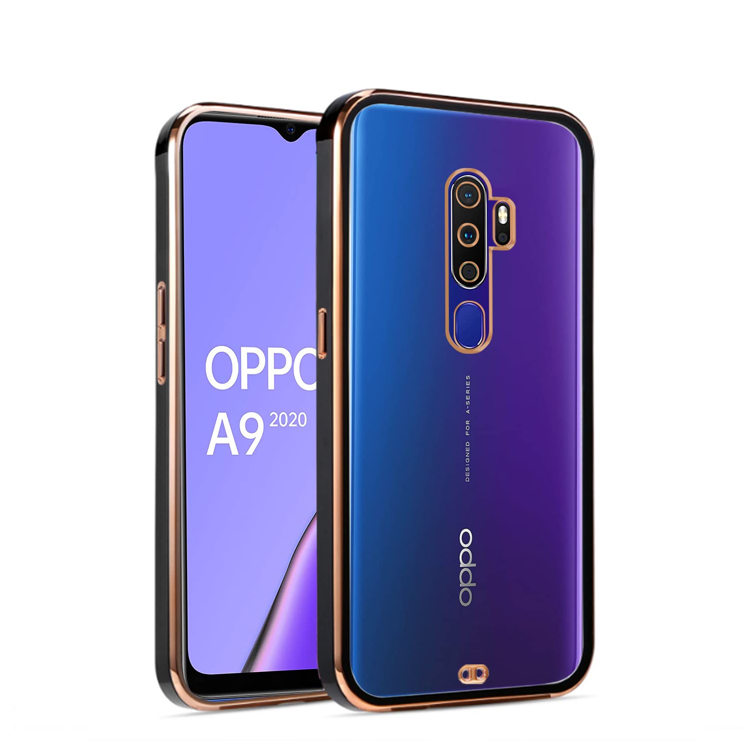 Oppo A5 2020/A9 2020 back cover in black by Pikkme