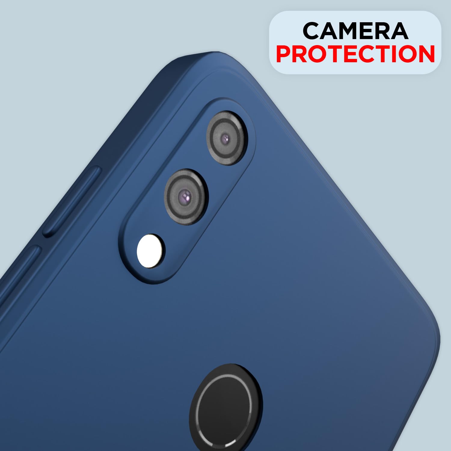 Pikkme Redmi Note 7 Pro Liquid Silicone Back Cover (Blue)