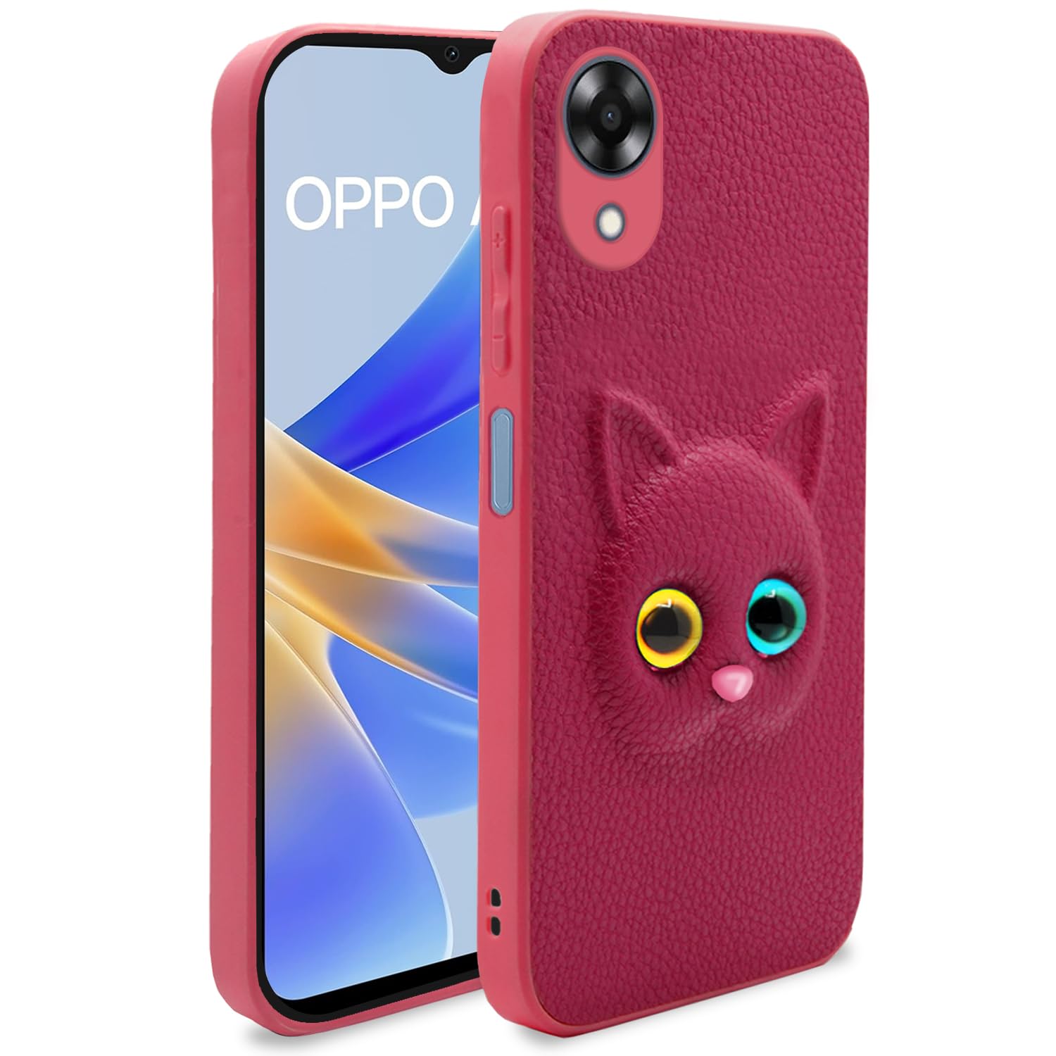 Pink Cat back cover for Oppo A17K – Pikkme