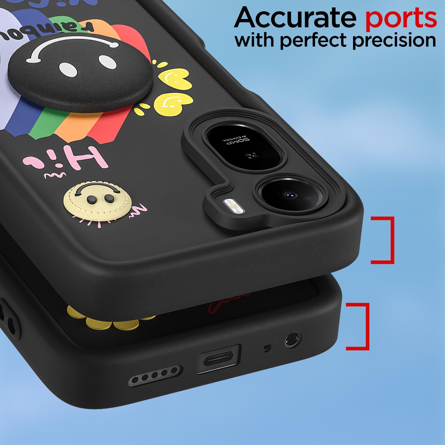Black Soft Silicone phone cover for Redmi A7 Pro/Poco C85x 5G – Pikkme – photo 4