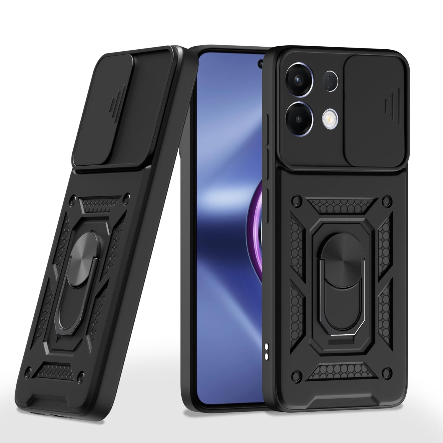 Oppo K13 5G/360 D10 Camera Shield mobile back cover in black by Pikkme