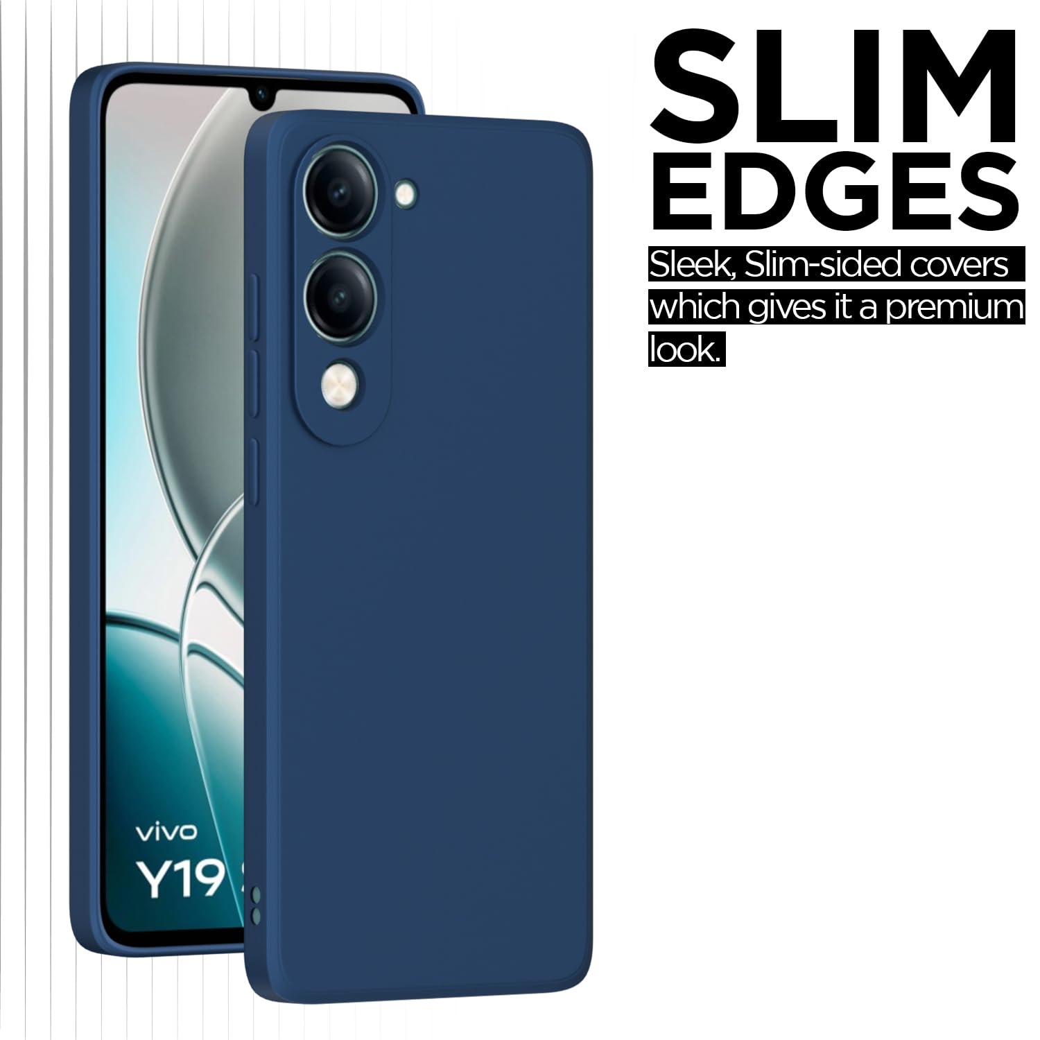 Pikkme Vivo Y19e / Y04 4G / Y29s 5G Soft Matte Silicone Shockproof Case (Blue)