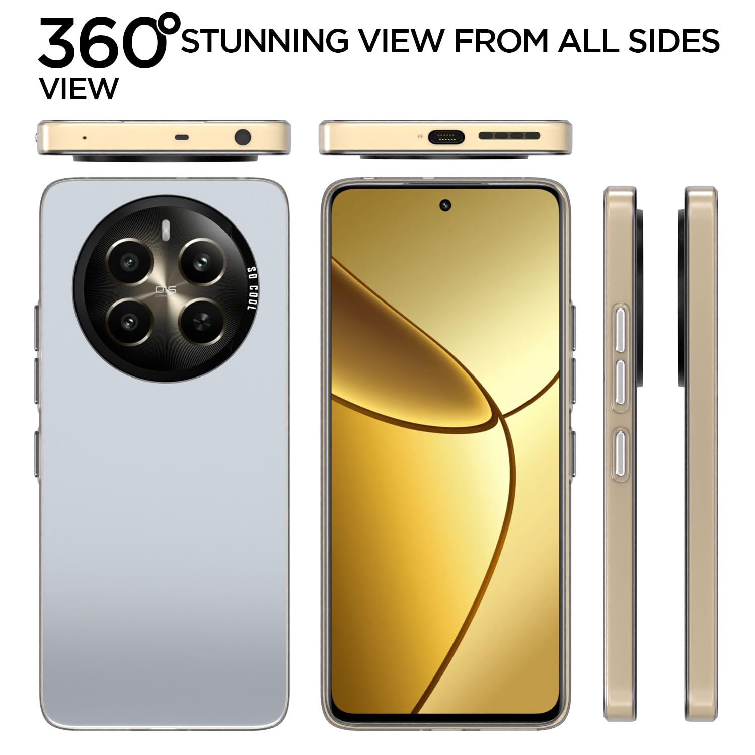 Realme 12 Plus/P1/Narzo 70/70 Pro 5G Matte phone cover in silver by Pikkme – photo 3