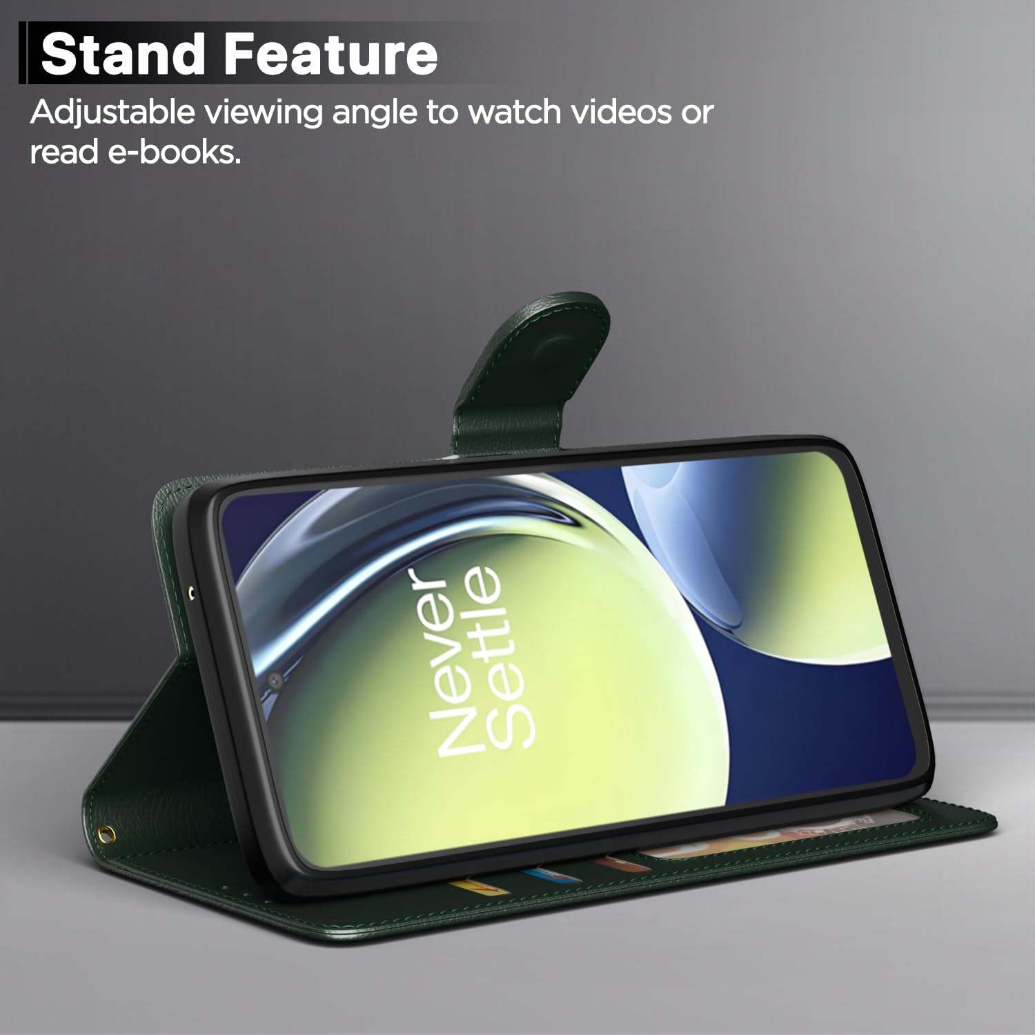 Pikkme OnePlus Nord CE 3 Lite 5G green flip cover – photo 3