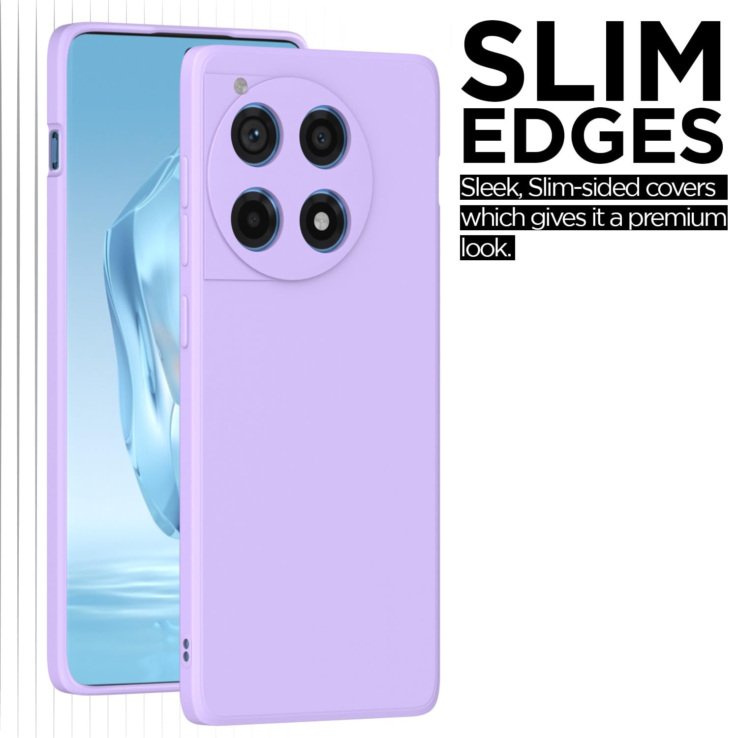 Pikkme OnePlus 12R 5G Liquid Silicone Back Cover | Purple