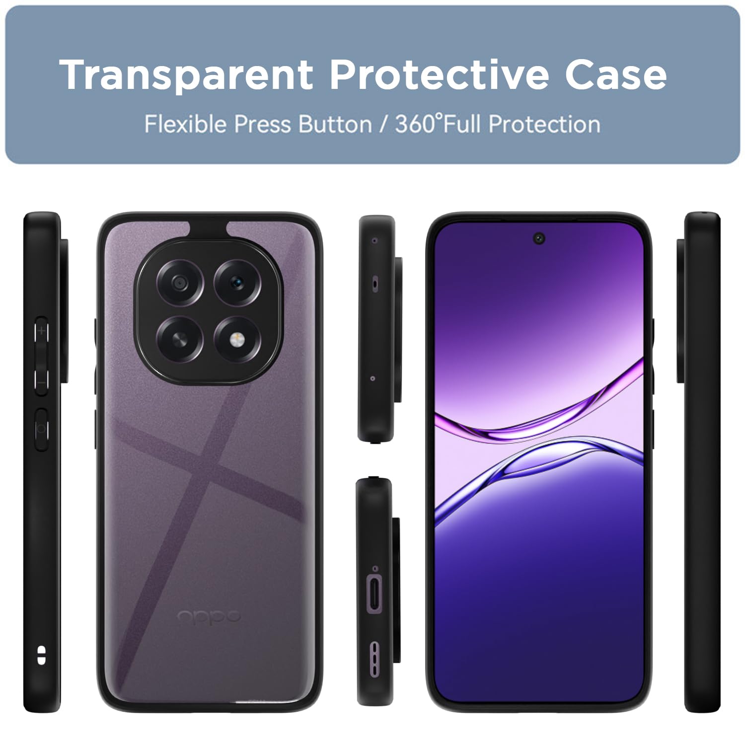 Pikkme Oppo F29 5G Eagle 2 Shockproof Sleek Hybrid Armor Back cover (Black)