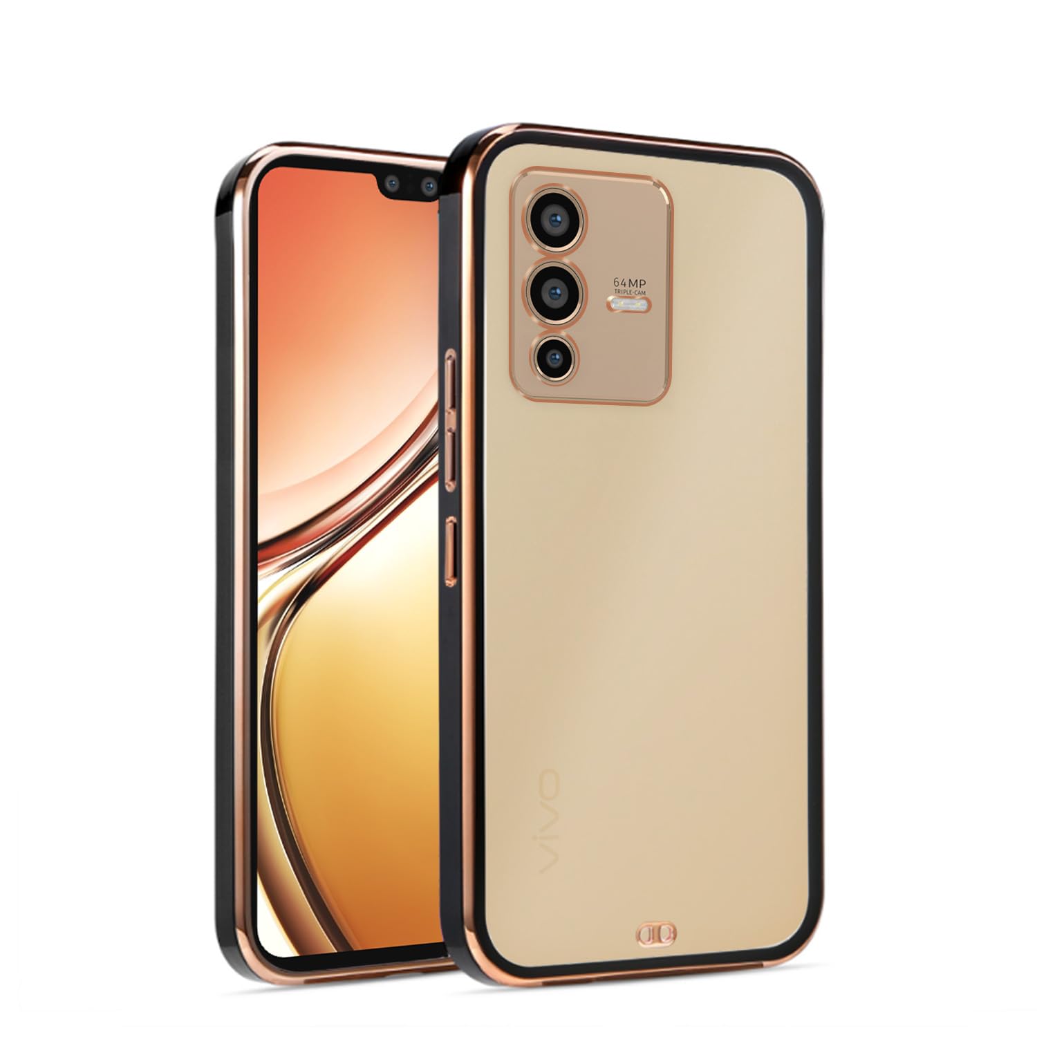 Black mobile back cover for Vivo V23 5G – Pikkme
