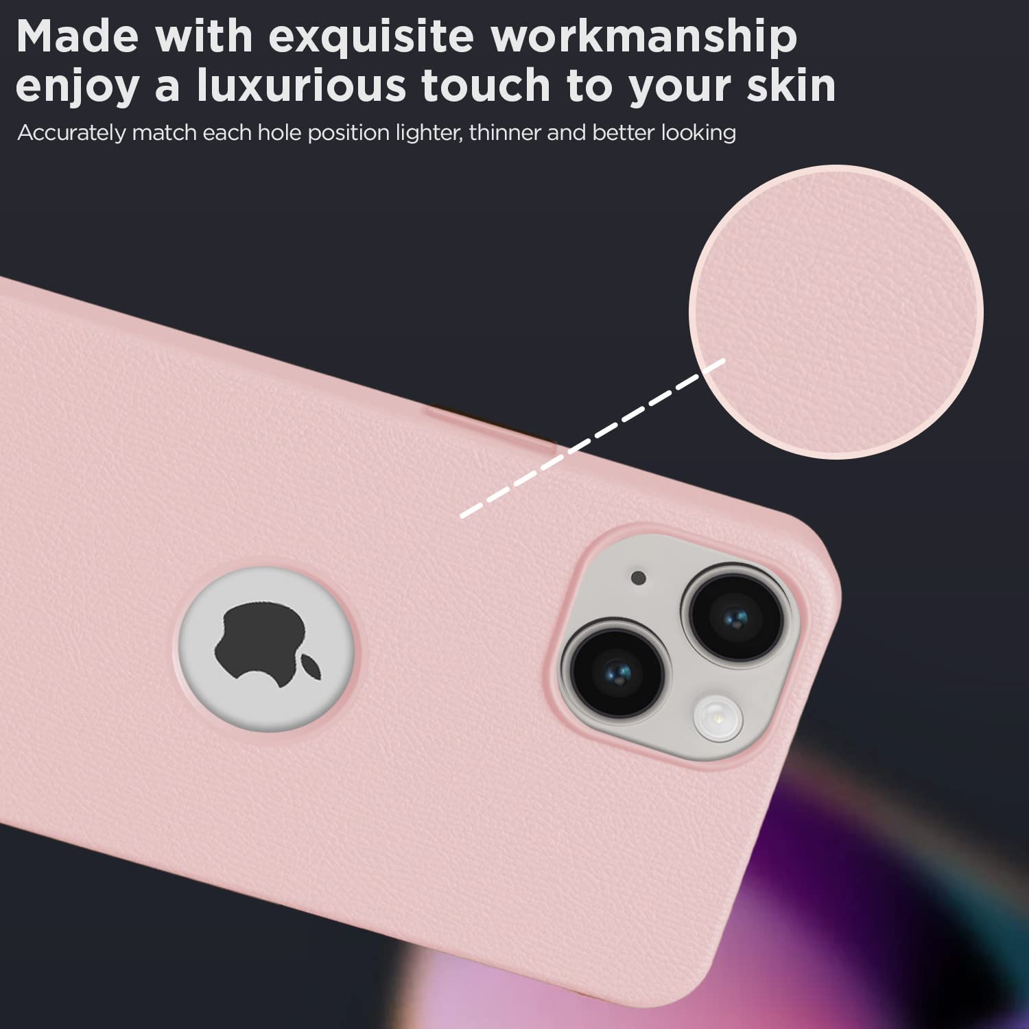 Pikkme iPhone 13 Leather sand pink mobile back cover – photo 7