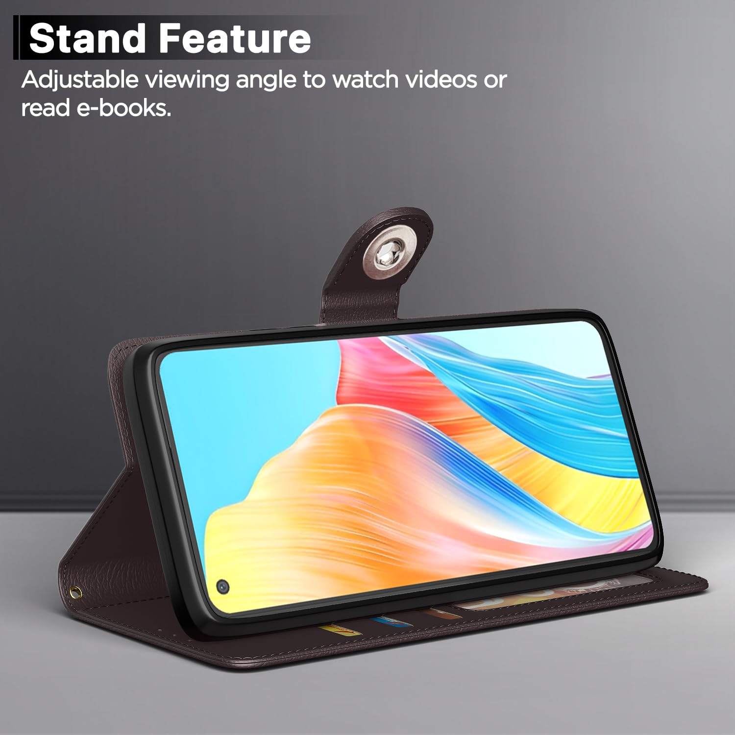 Oppo A78 4G Button mobile flip cover in coffee by Pikkme – photo 3