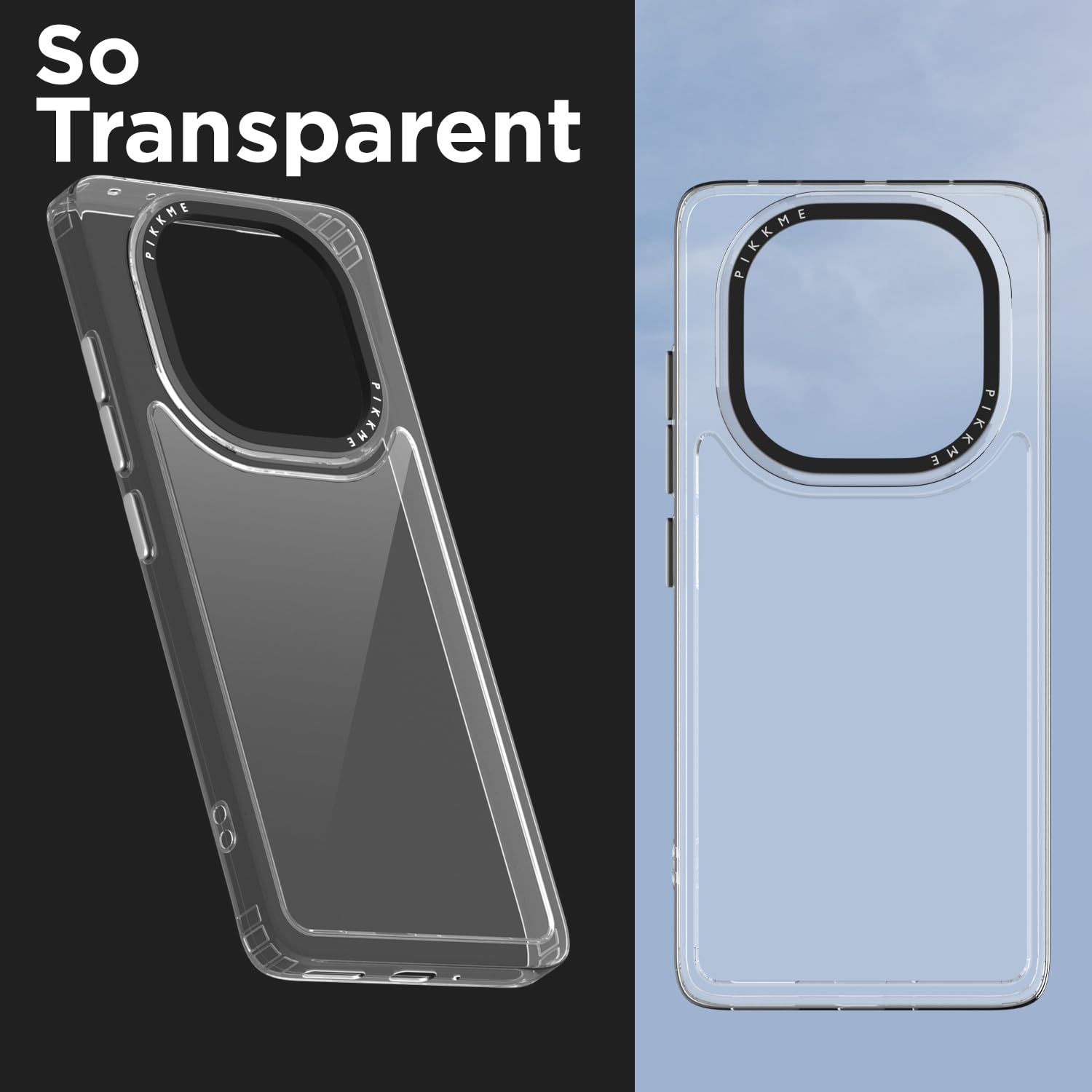 Pikkme Redmi Note 14 Pro 5g Transring Back Cover (Transparent)