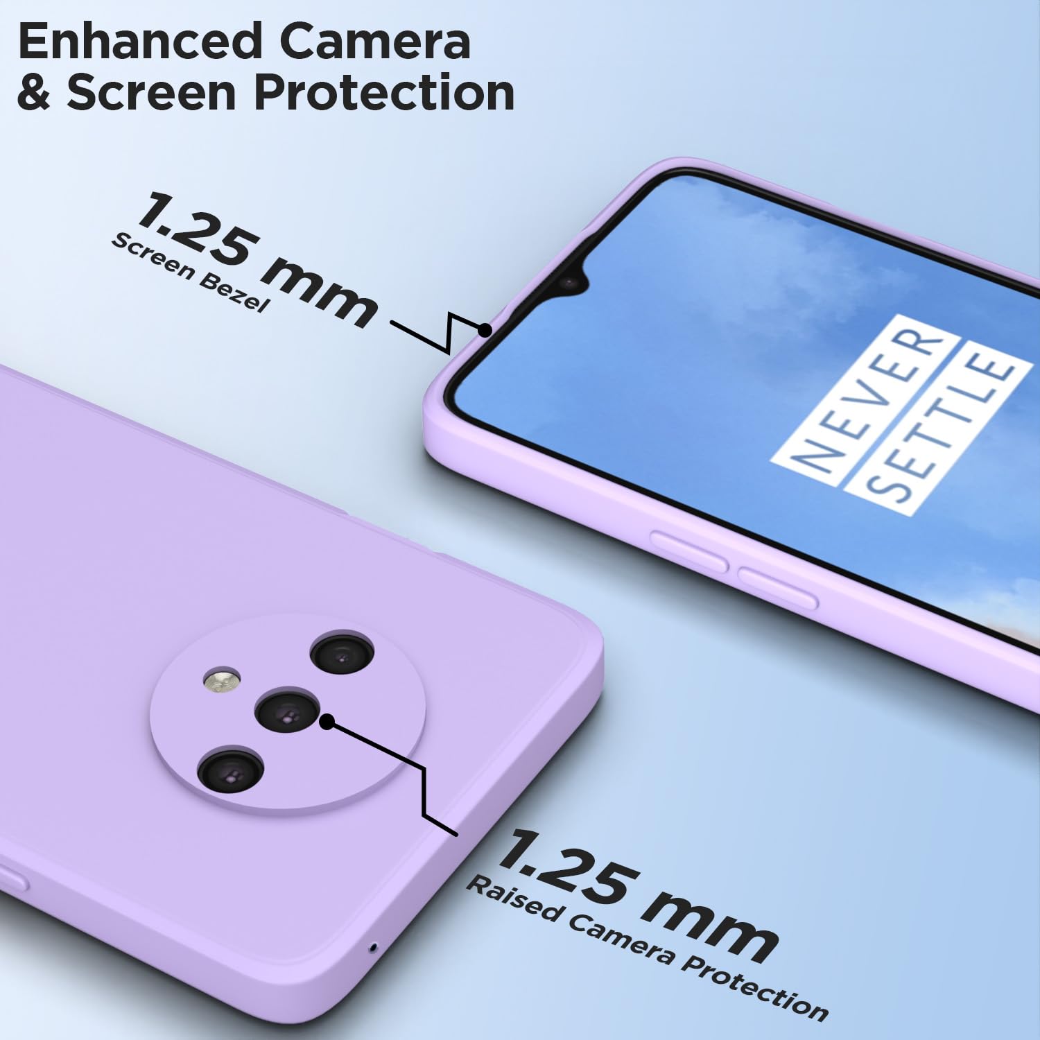 Pikkme OnePlus 7T Liquid Silicone Back Cover | Purple