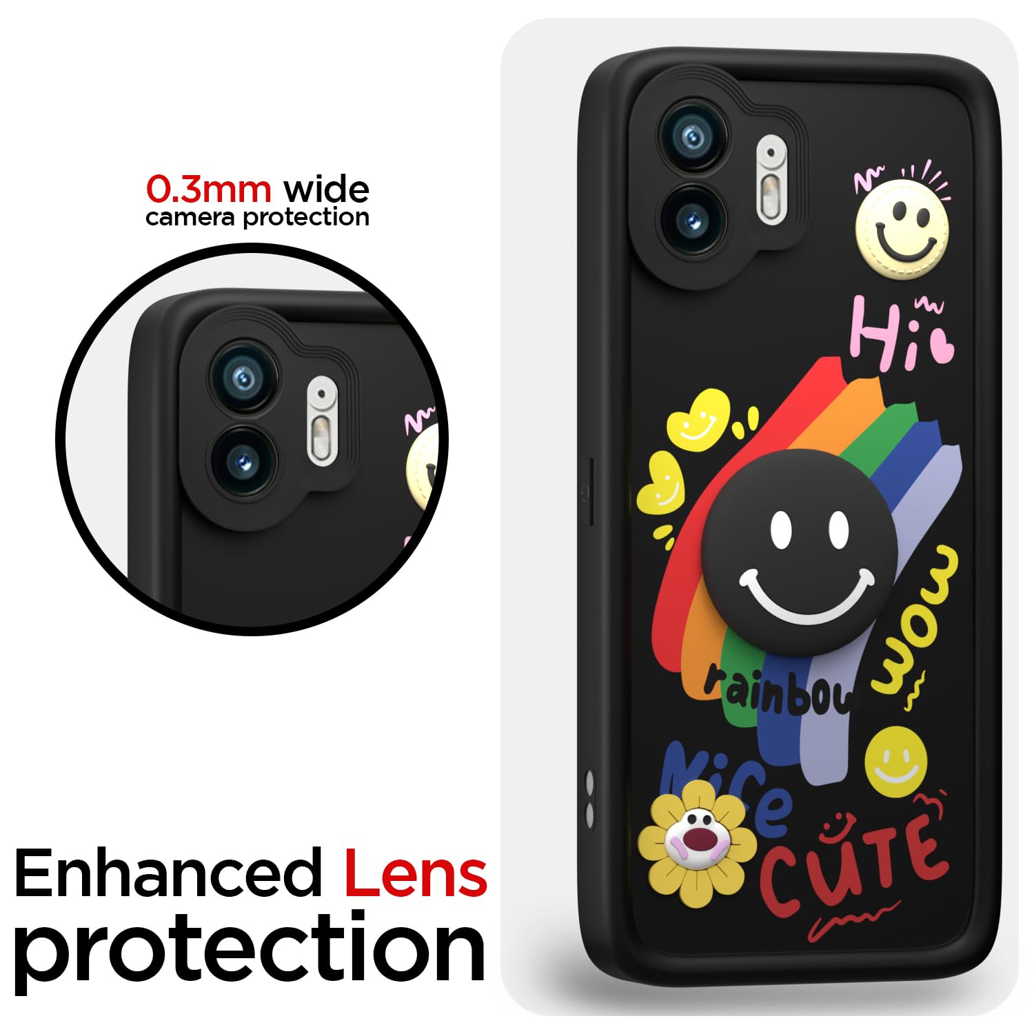 Nothing Phone 2 Soft Silicone phone cover in black by Pikkme – photo 5