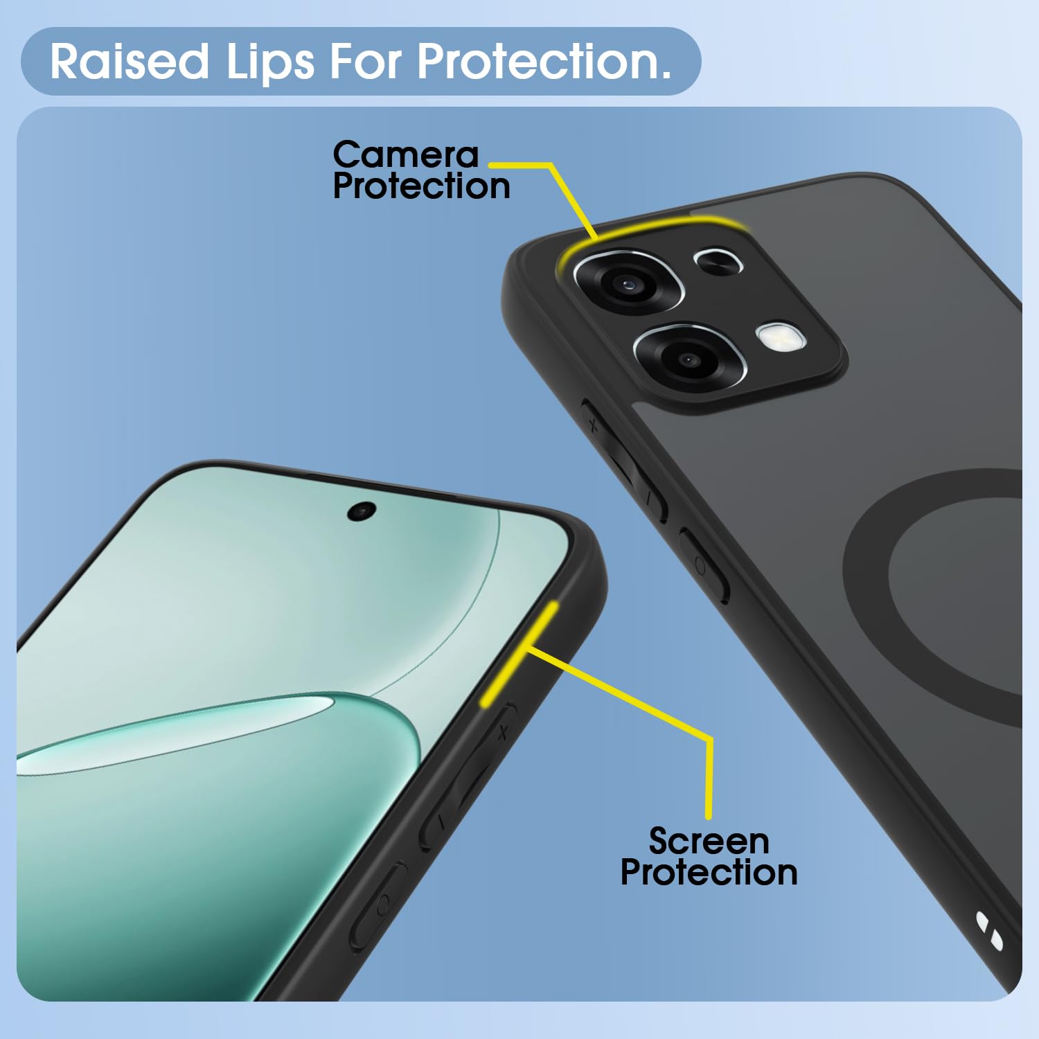 Black smoke mag-safe MagSafe mobile back cover for Oppo F31/F33 5G – Pikkme – photo 4