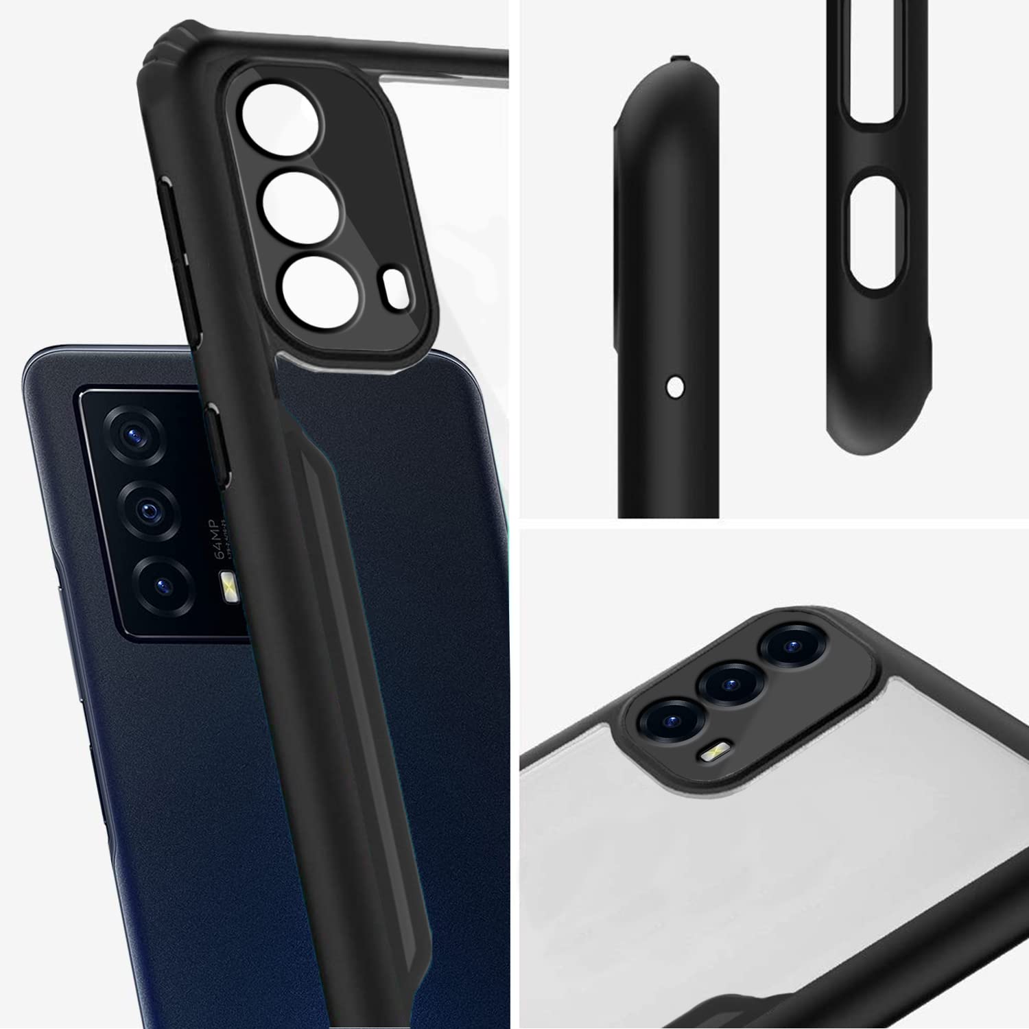Black back cover for iQOO Z5 5G – Pikkme – photo 3