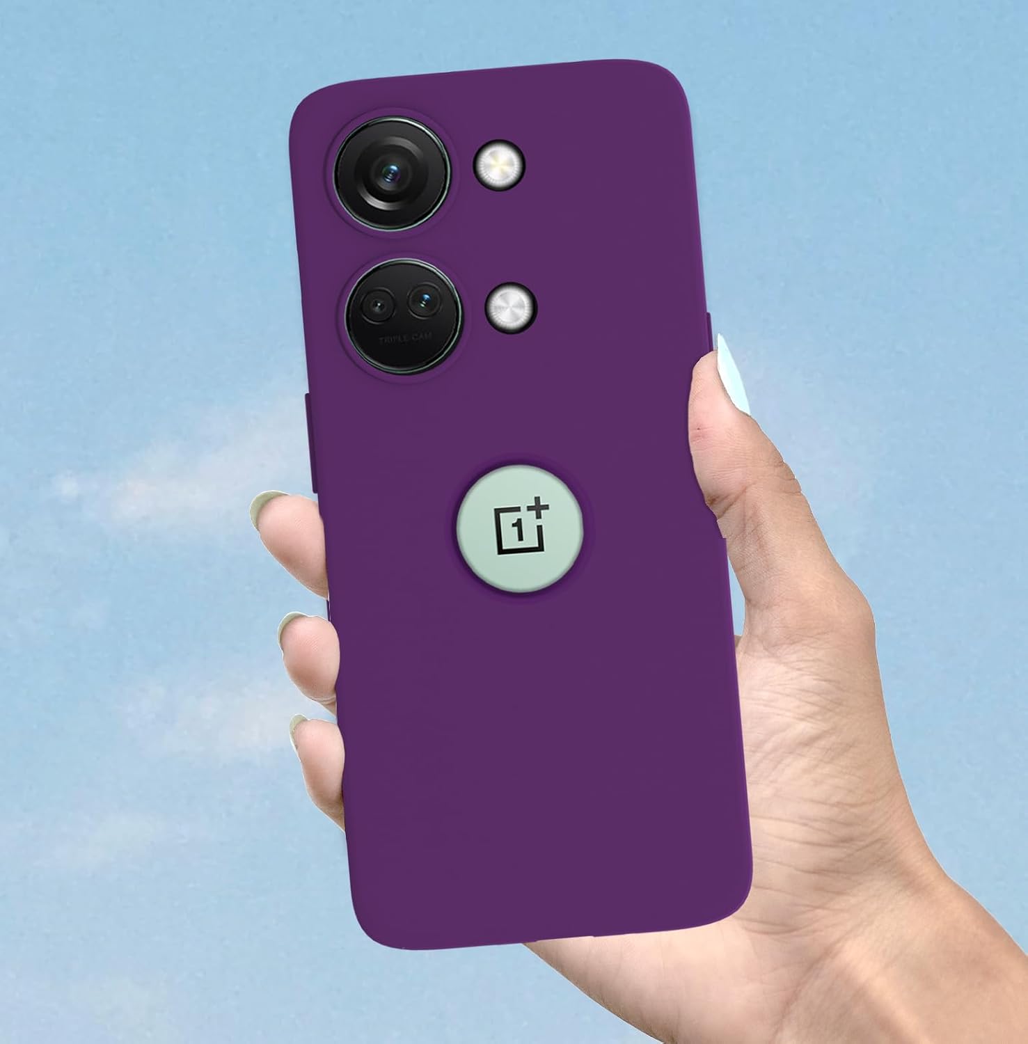 Pikkme OnePlus Nord 3 5G Super Soft Silicone Back Cover (Violet)